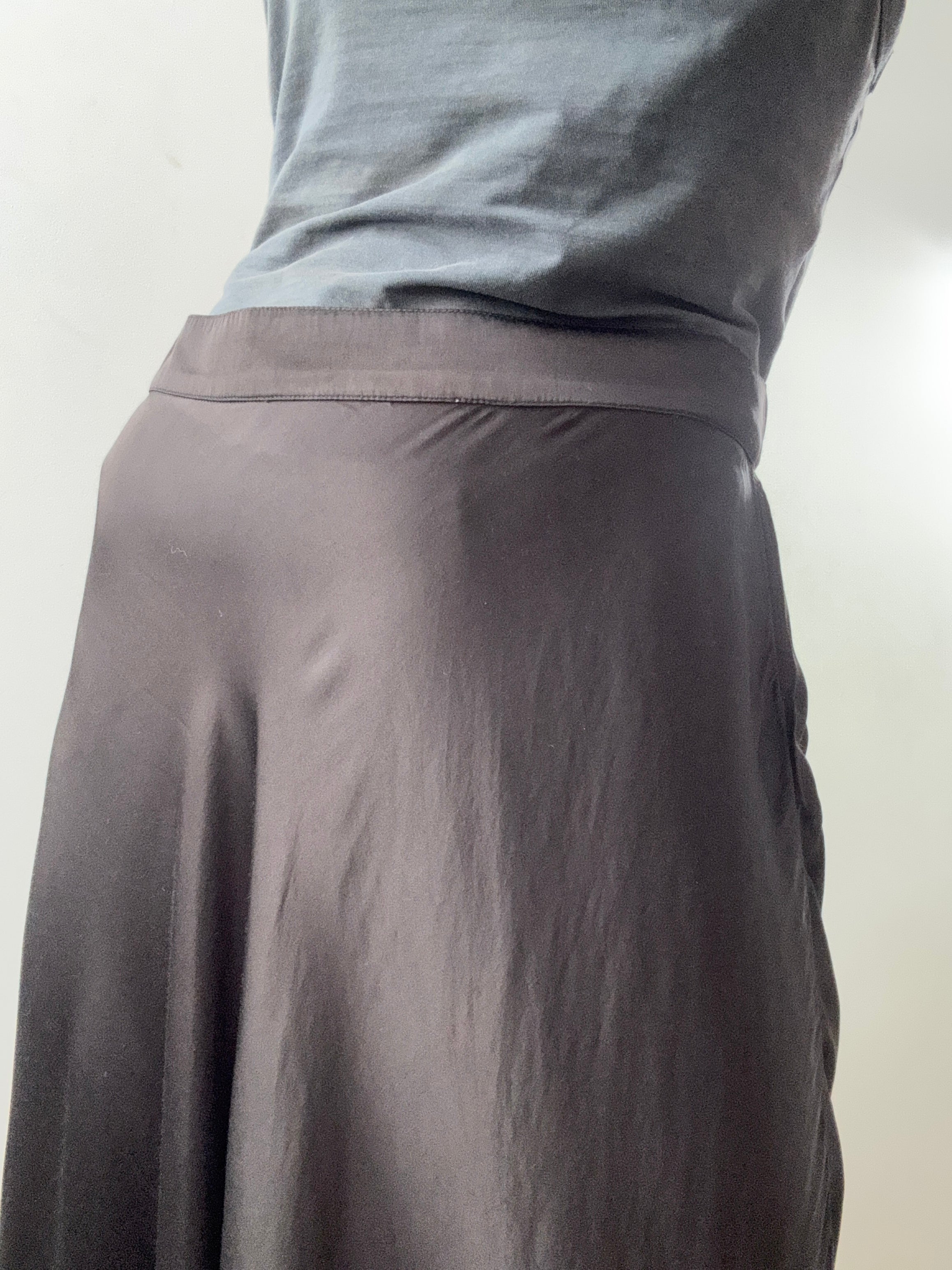 Silk Ombre Skirt Pecan