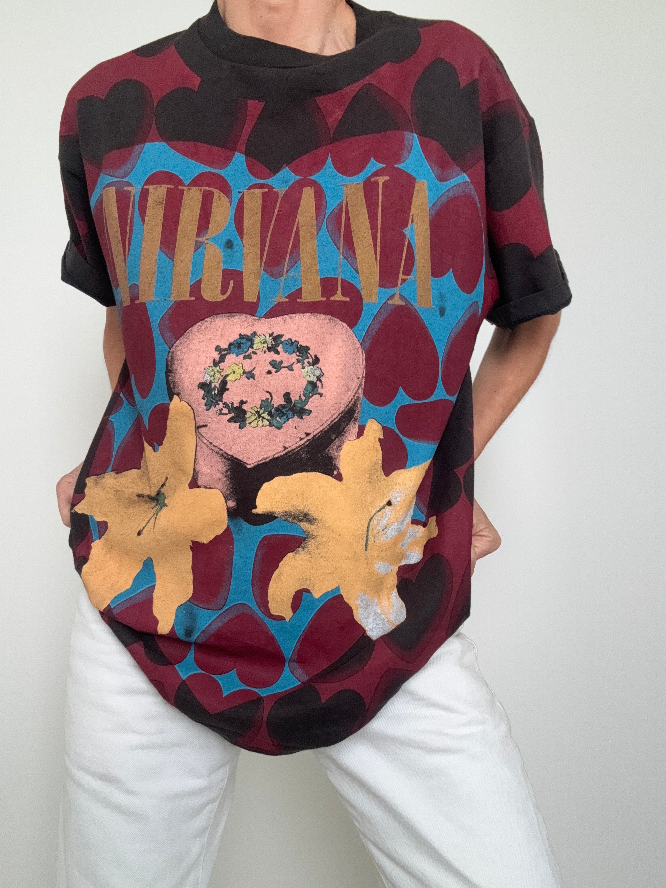 Double Print Nirvana Heart Tee
