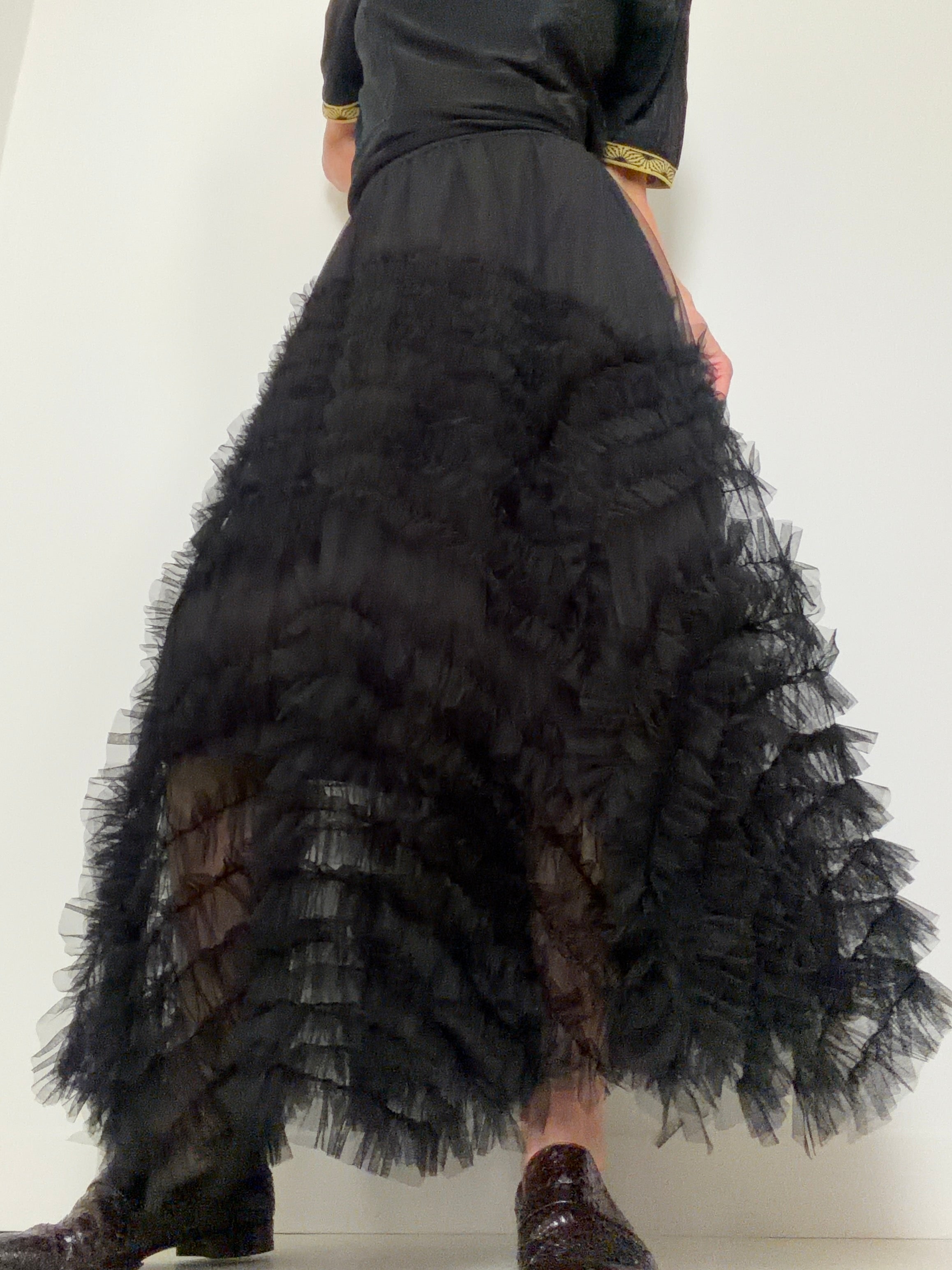 Black Tulle Maxi Skirt