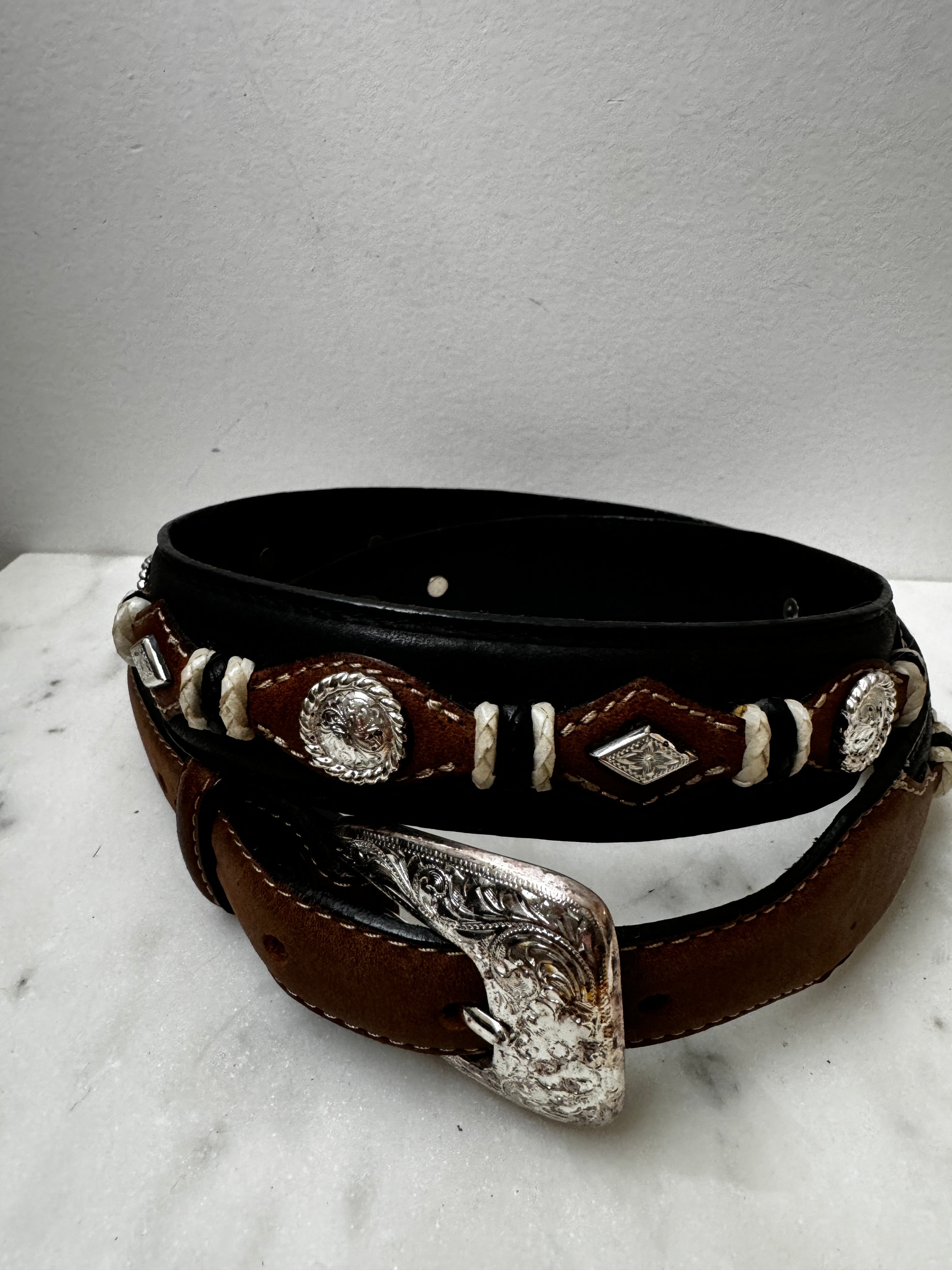 Black & Brown Disk Belt