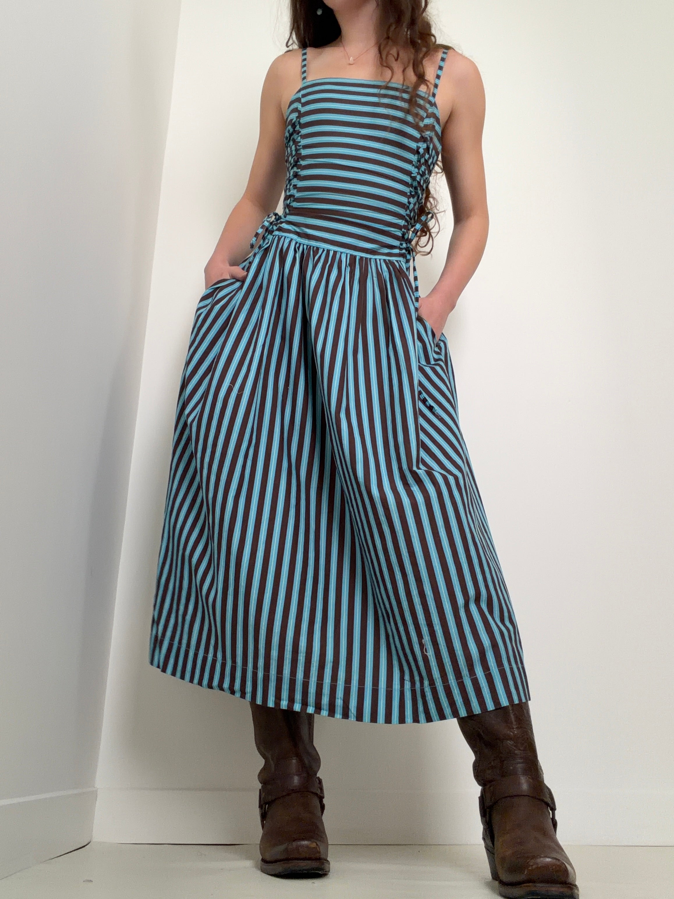 Angelina Stripe Midi Dress
