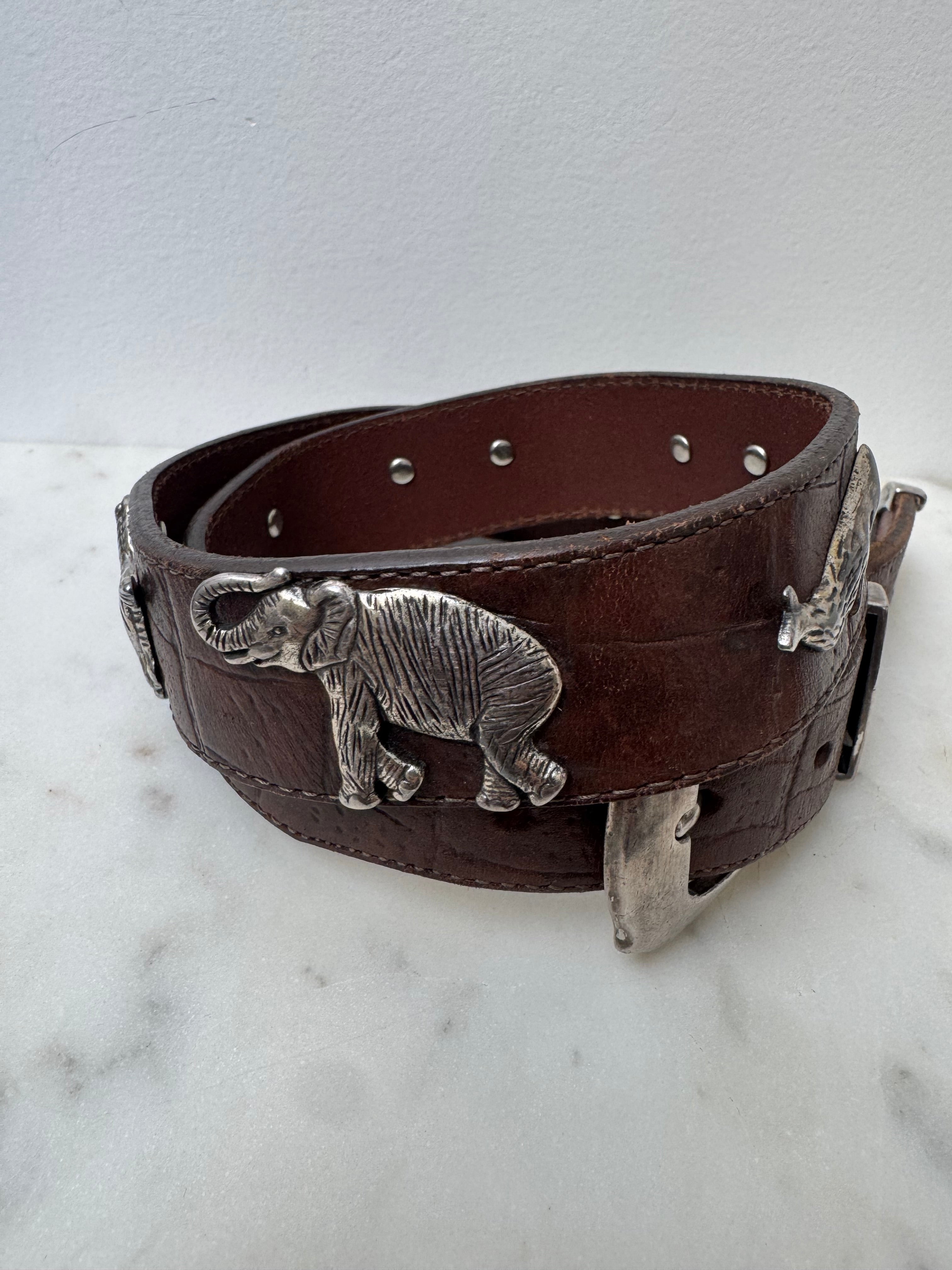 Brown and Silver Animals Belt 3