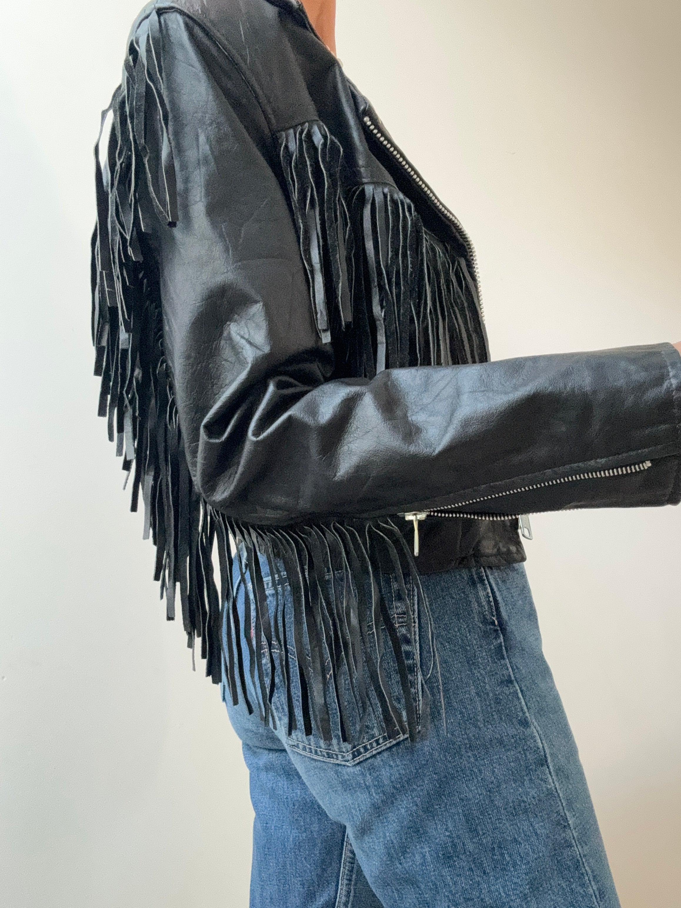 Fidelity Leather Tassel Jacket