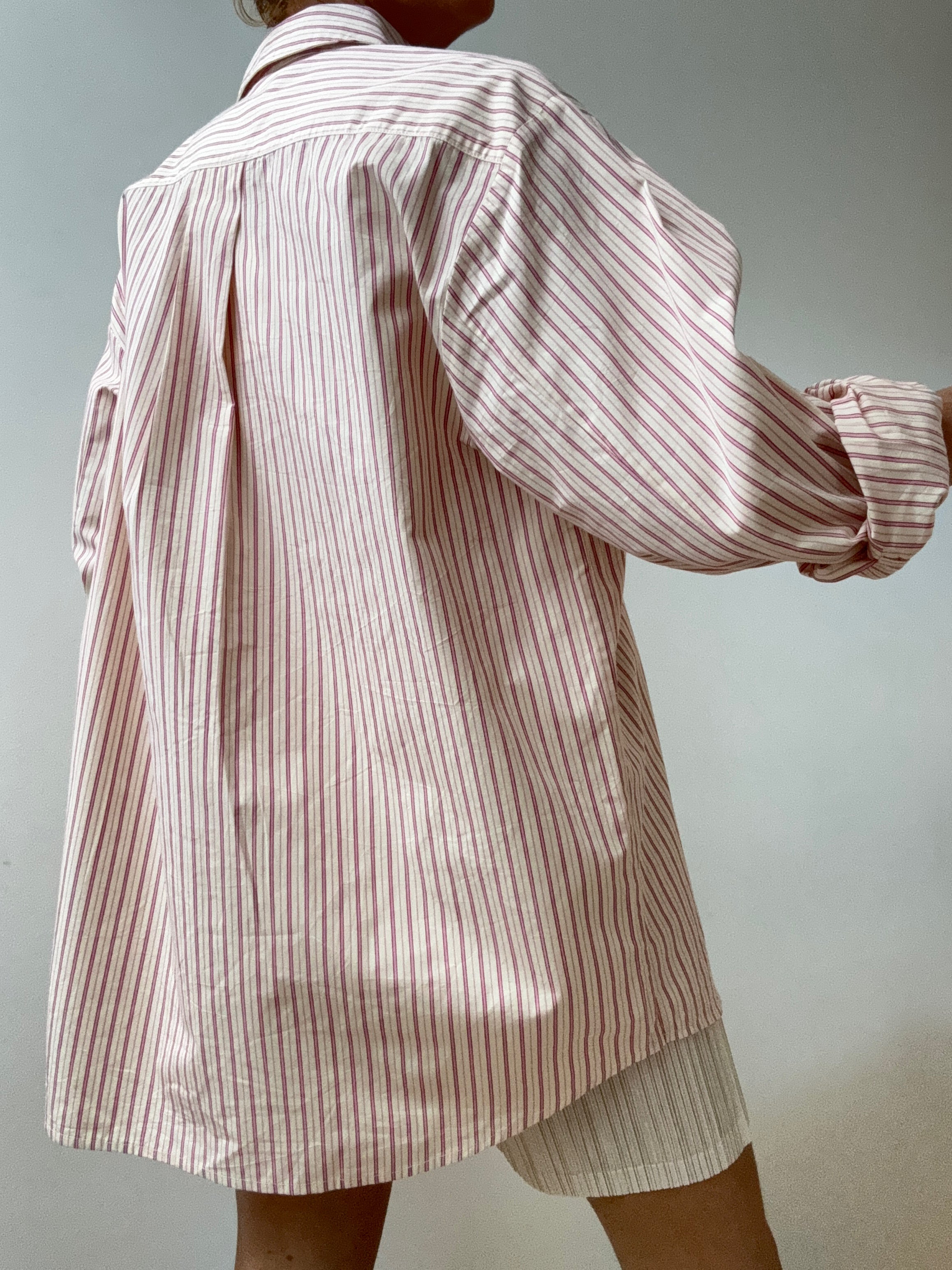 Organic Cotton Edgar Shirt Ruby Stripe