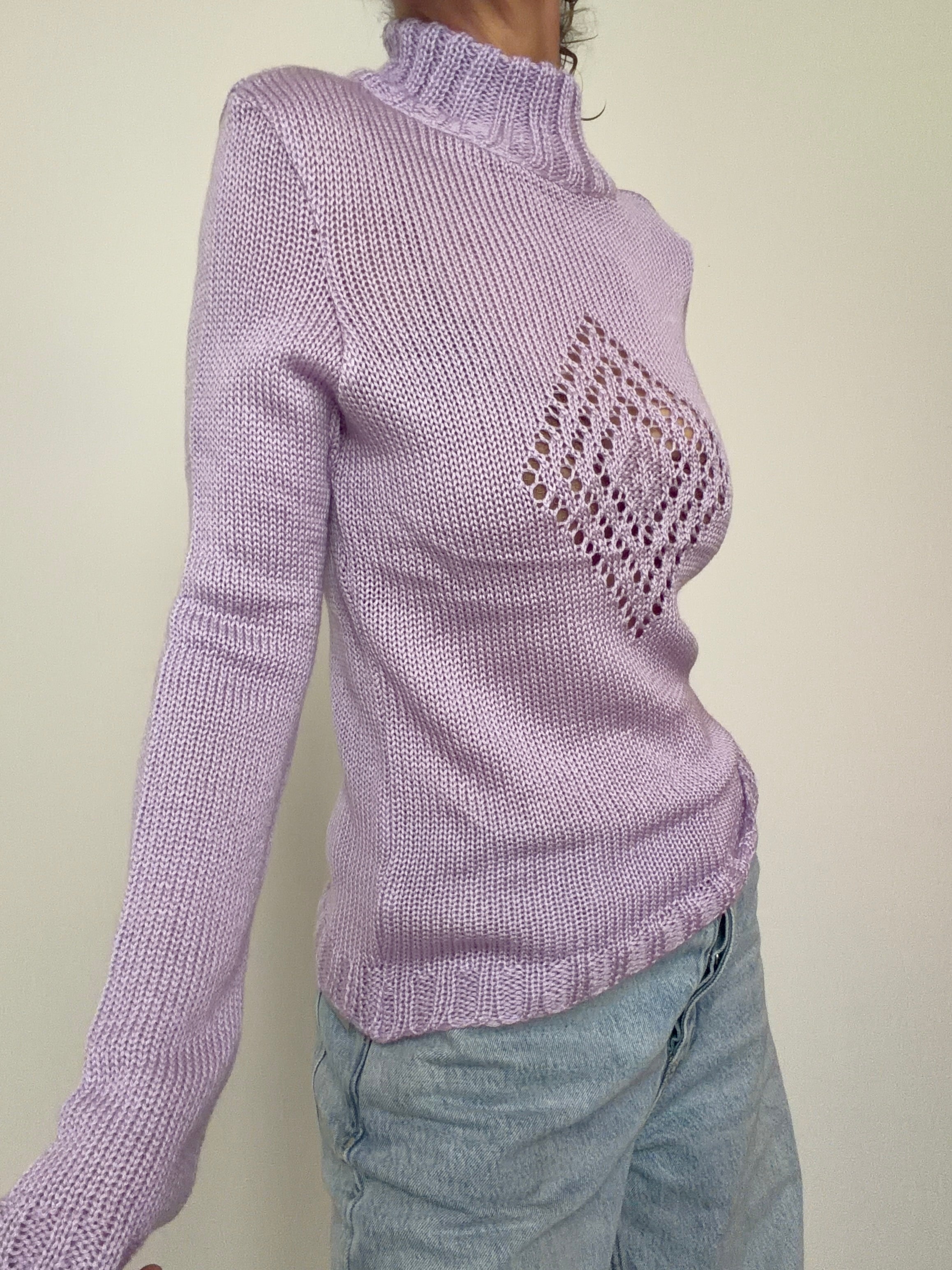Lilac Diamond Knit
