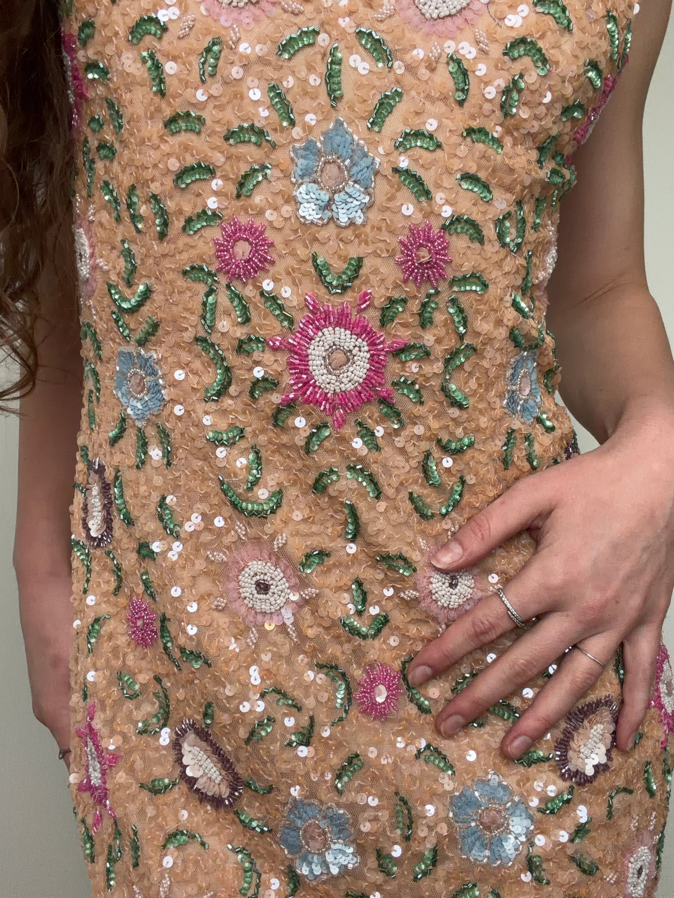 Blush Mocha Floral Mini Dress