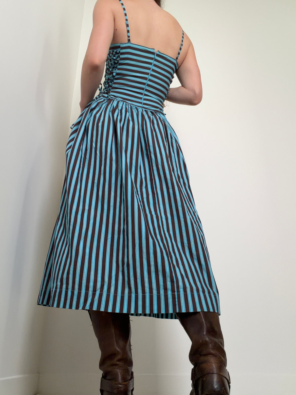 Angelina Stripe Midi Dress