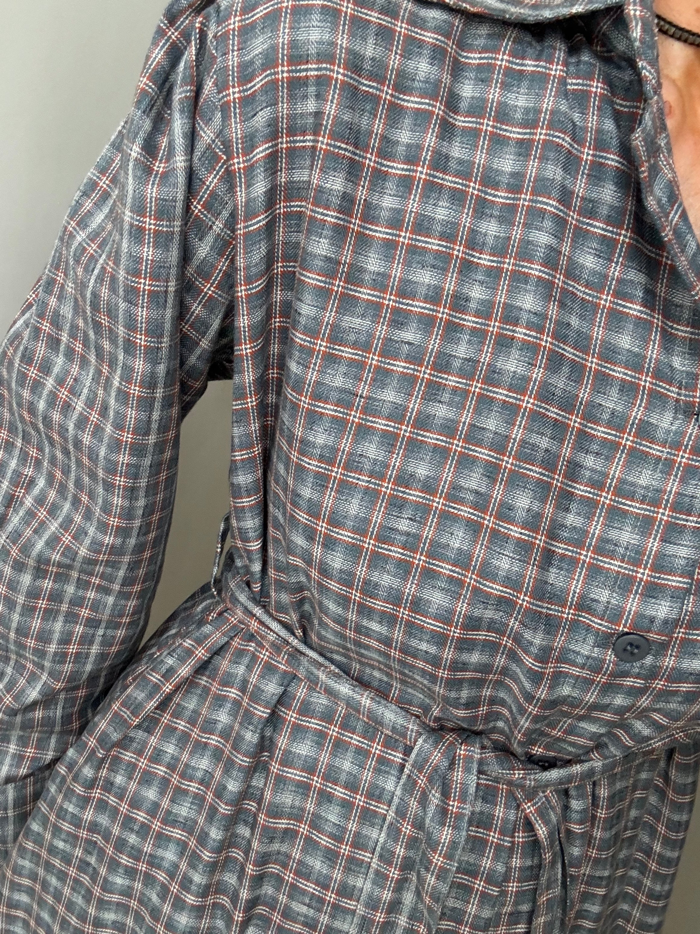 Soaked Checked Shirtdress