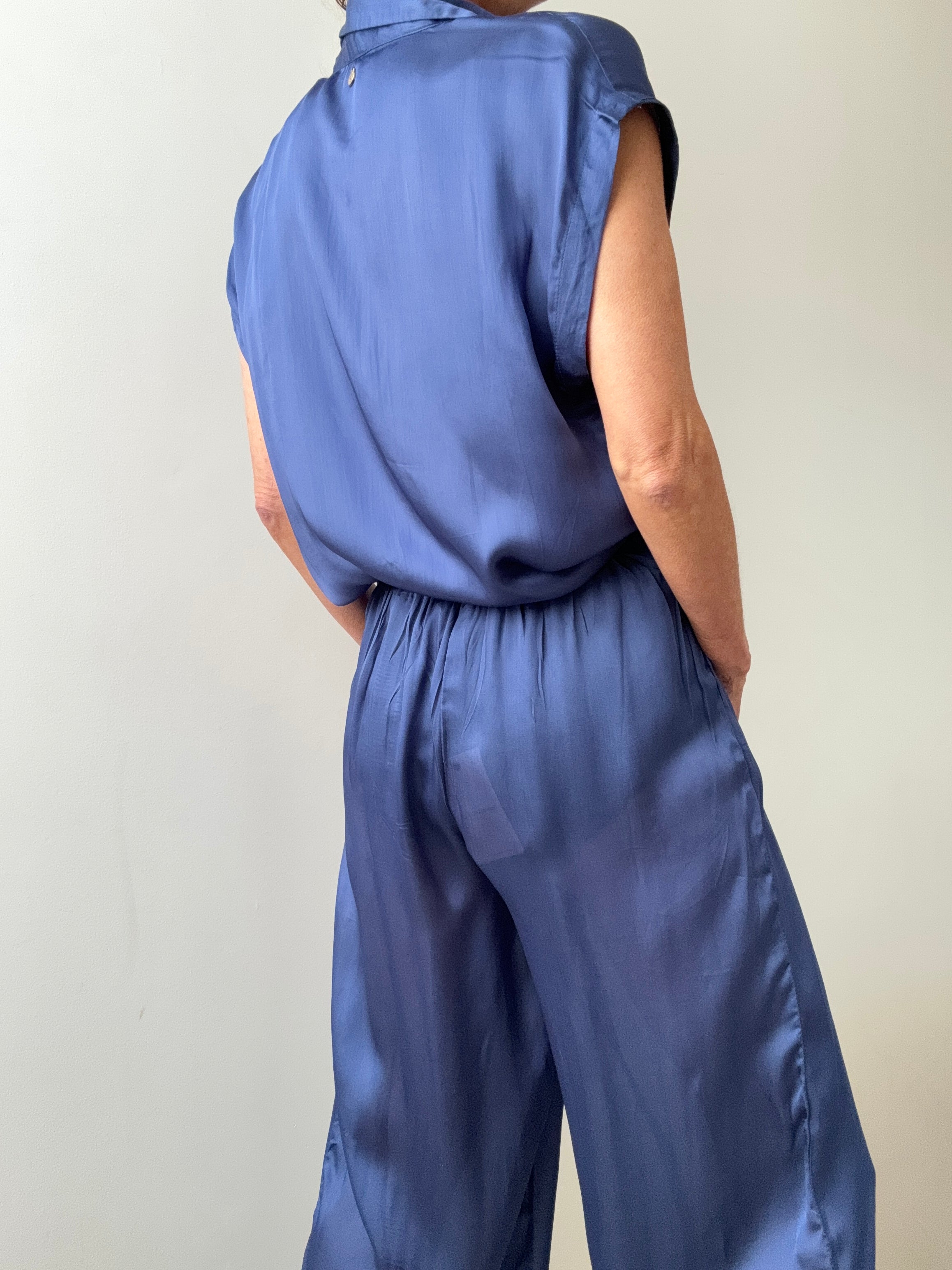 Wide Leg Pants Blue