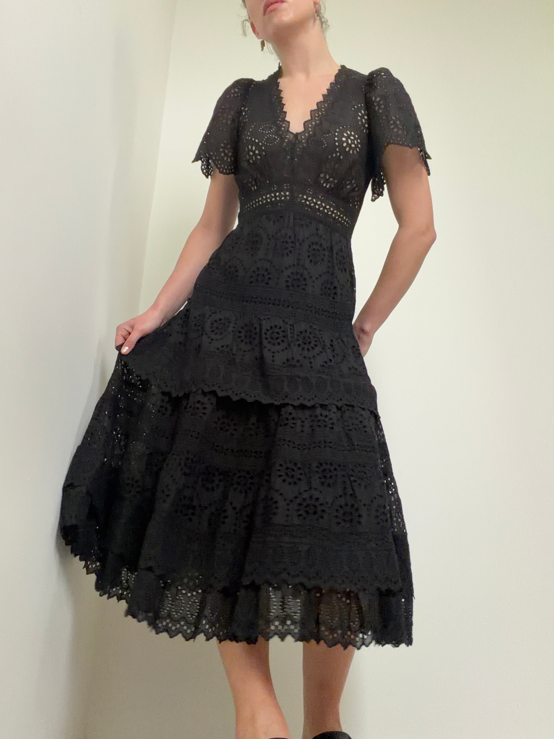 Eyelet Prairie Midi Dress
