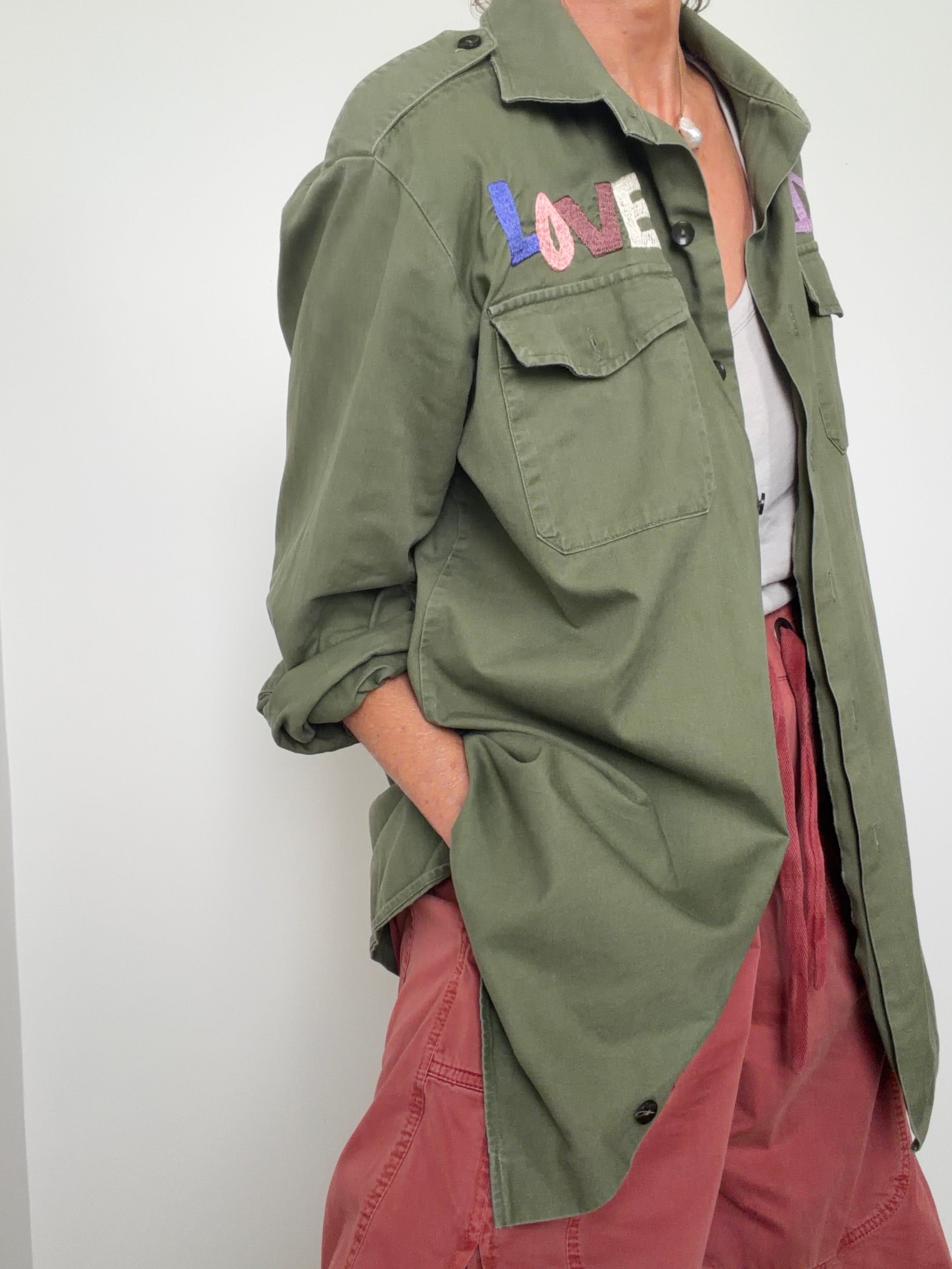 Love & Peace Coloured Army Shirt 224