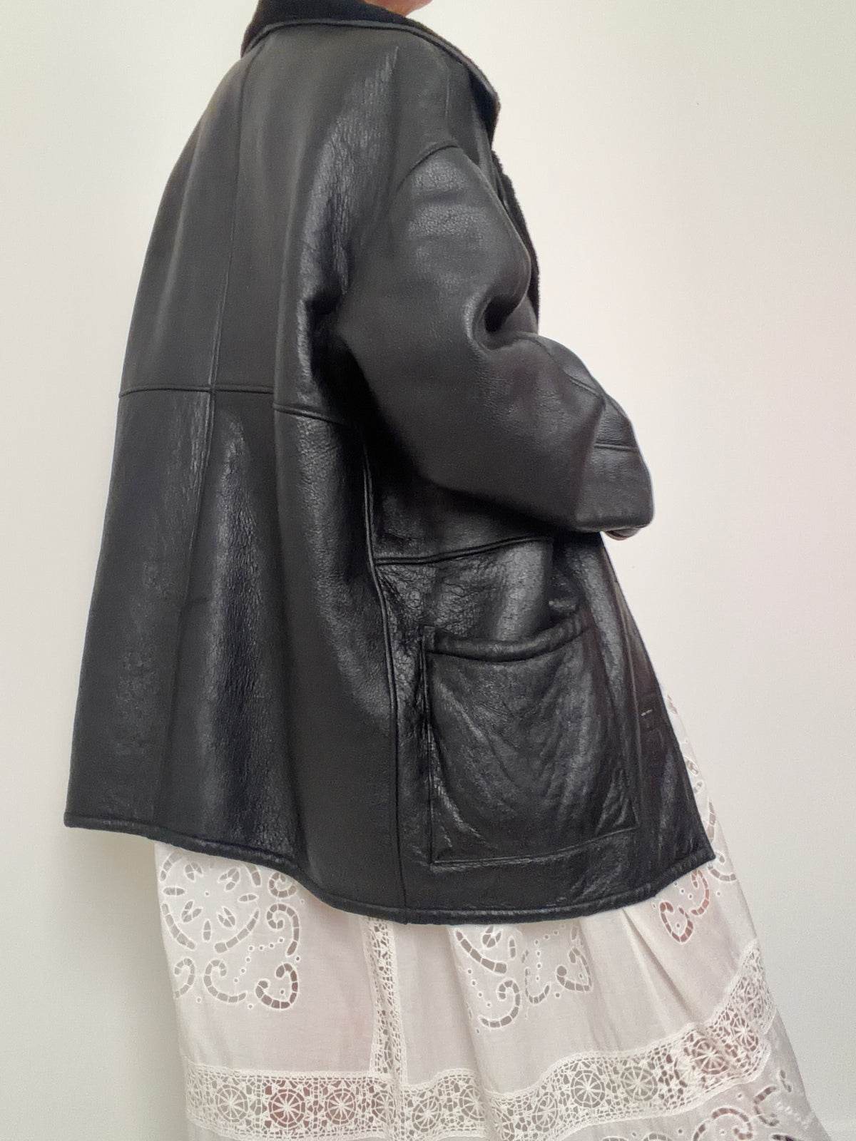 Black Vintage Shearling