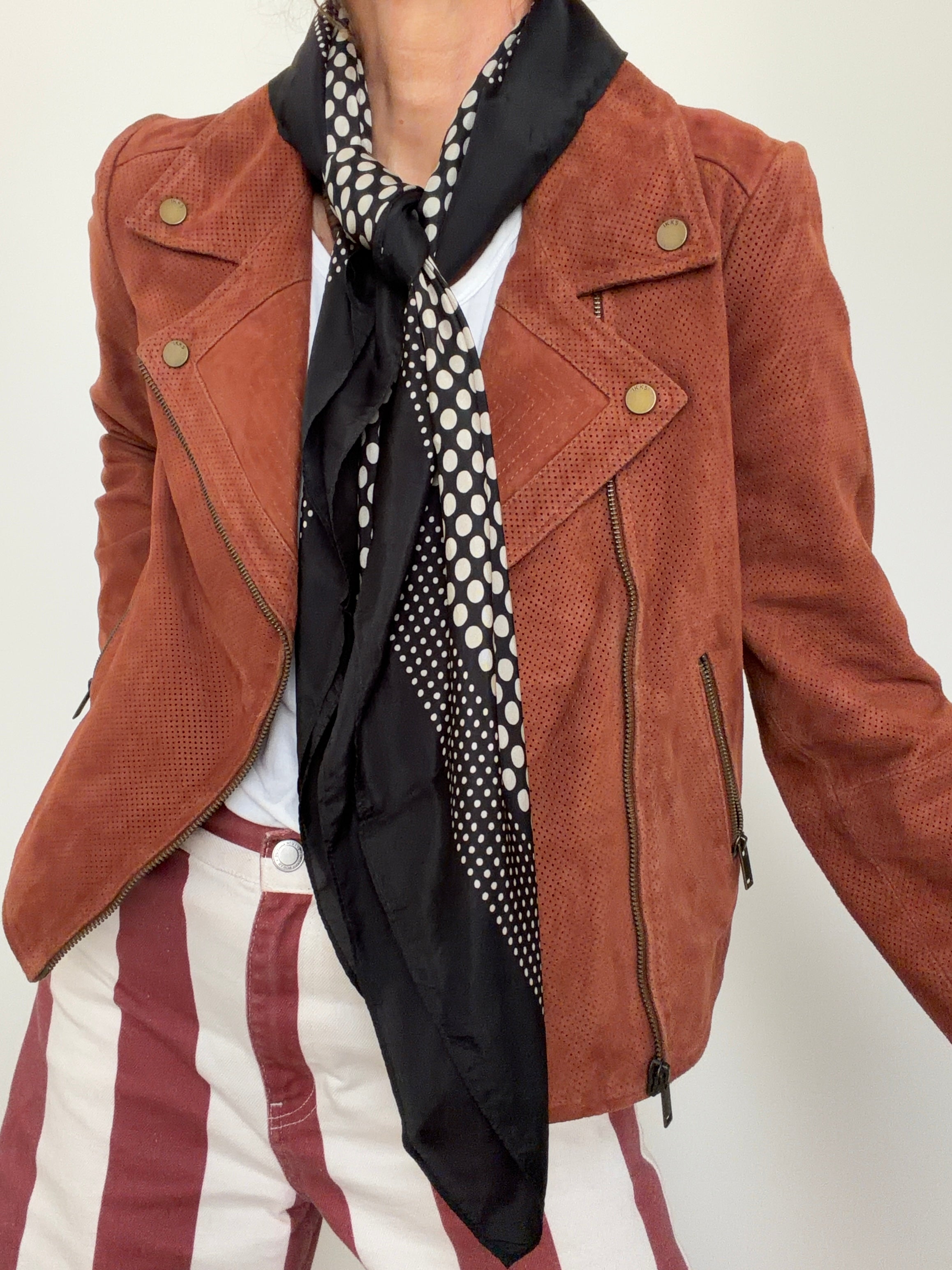 Polka Dot Silk Scarf