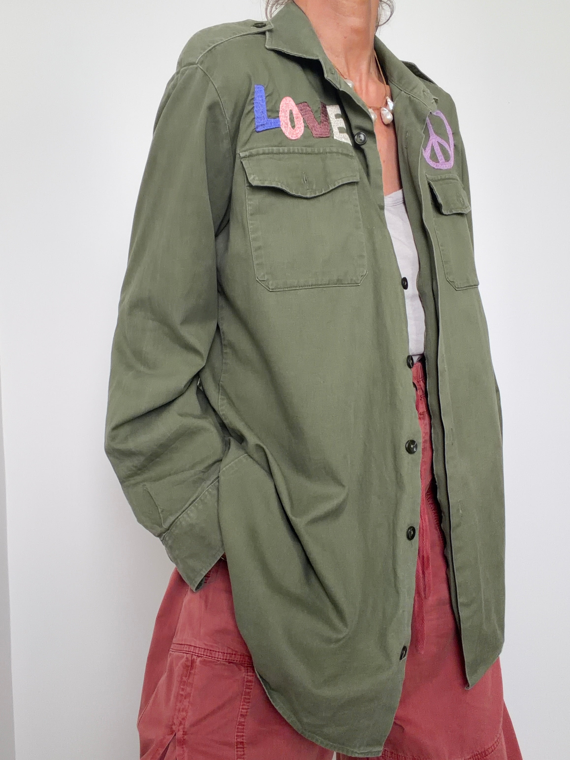 Love & Peace Coloured Army Shirt 224