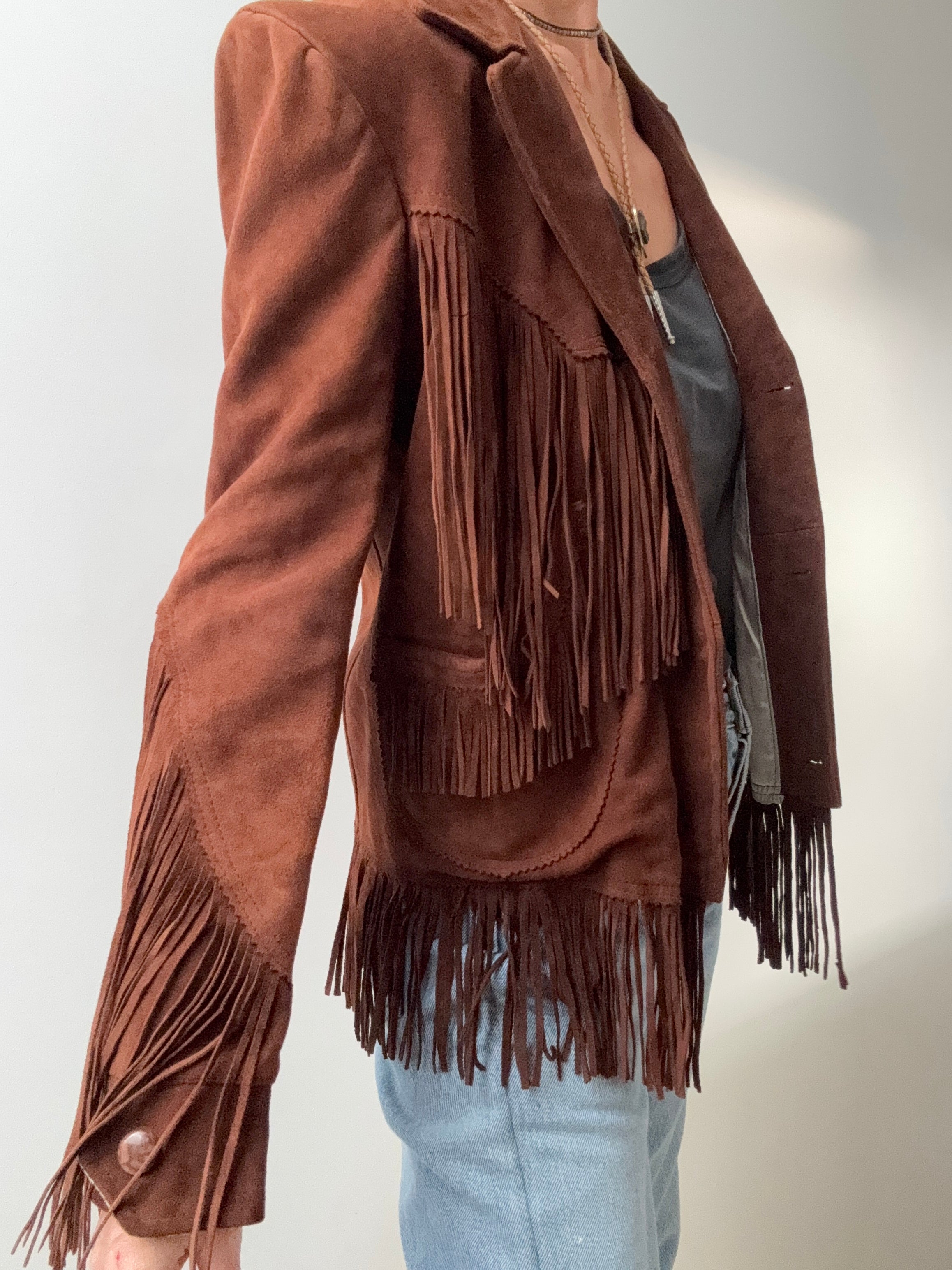 Brown Tassel Vintage Jacket