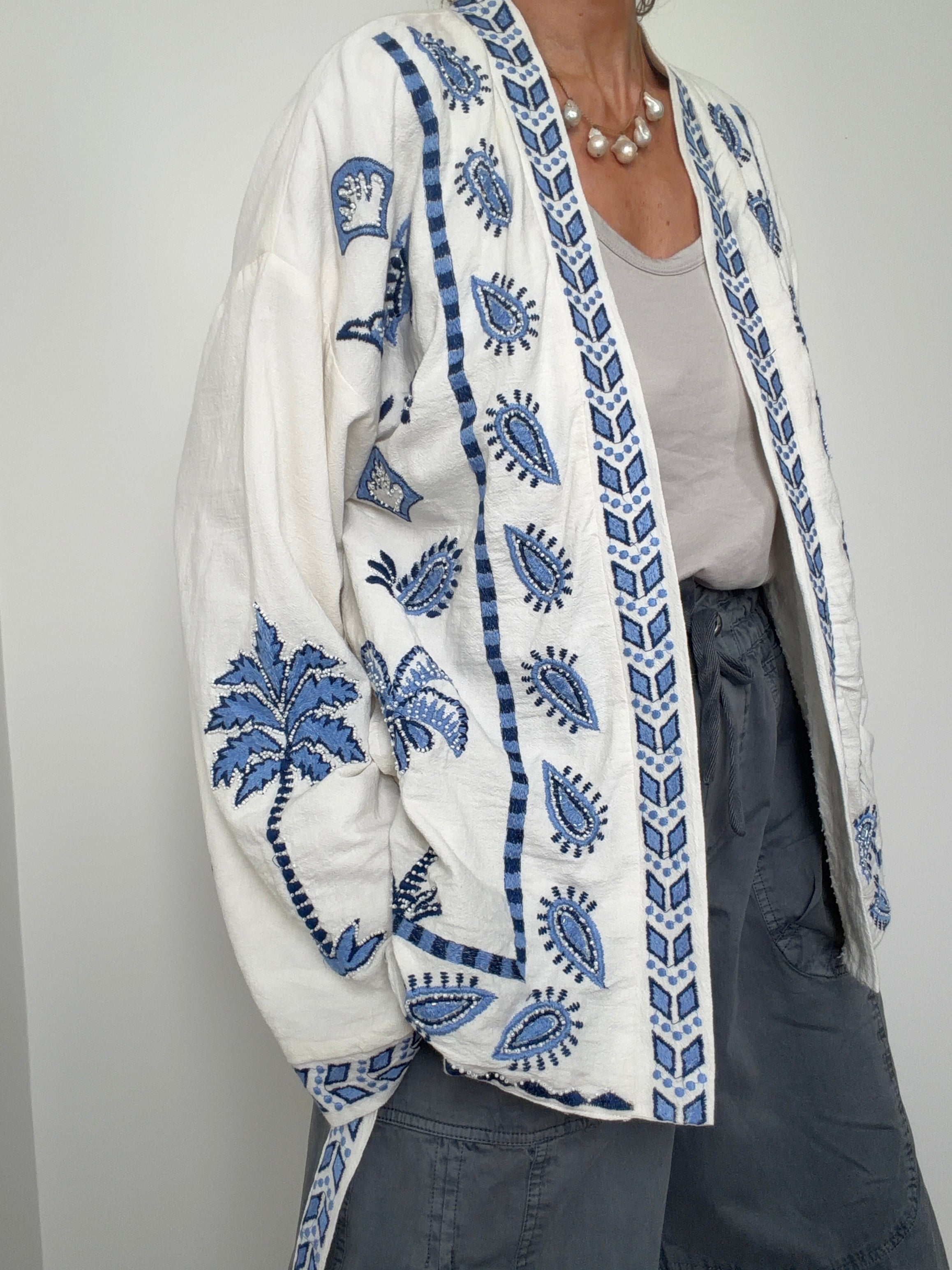 Azure Palms Kimono