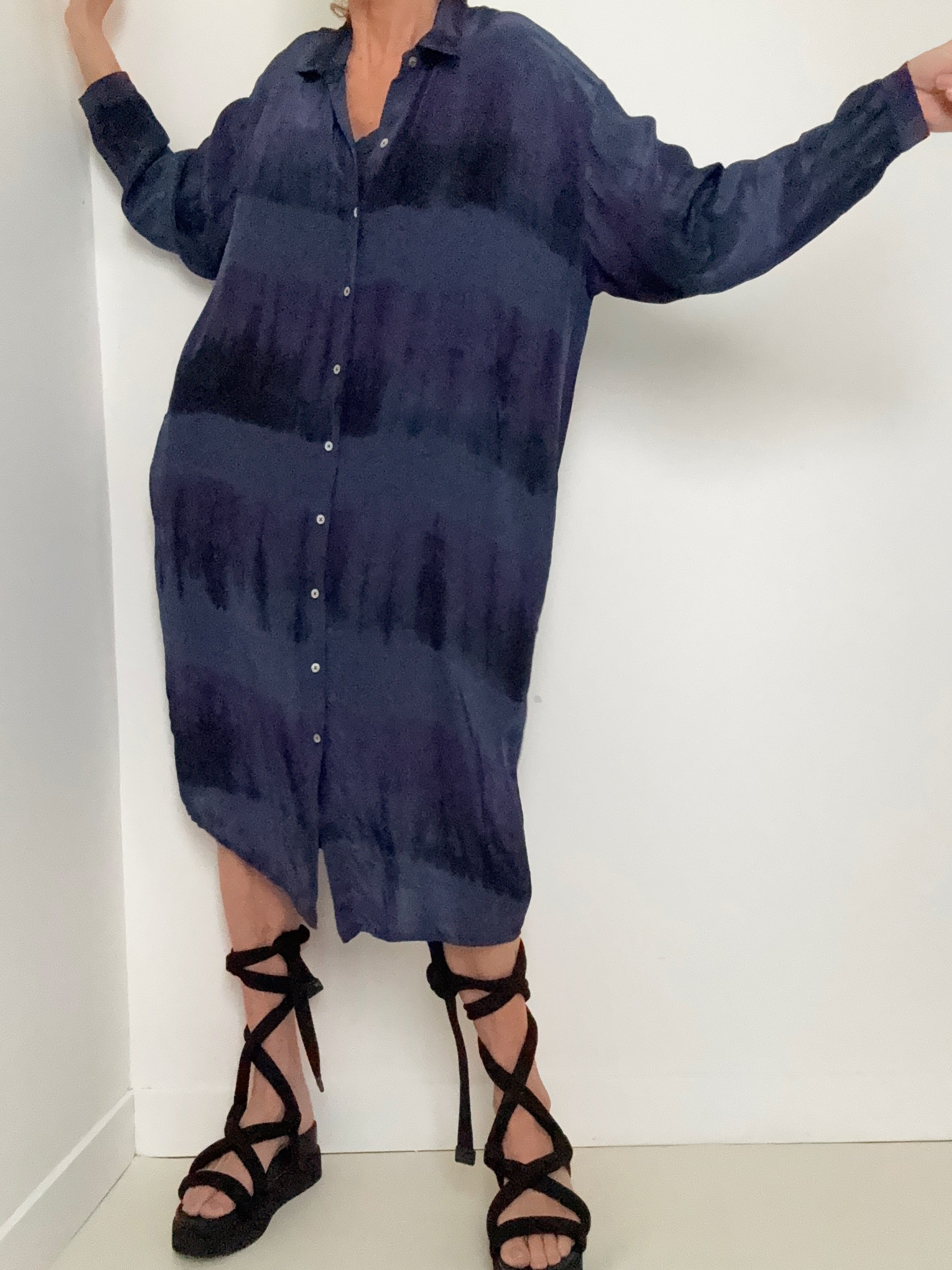 Florence Shirtdress Deep Purple | Dresses