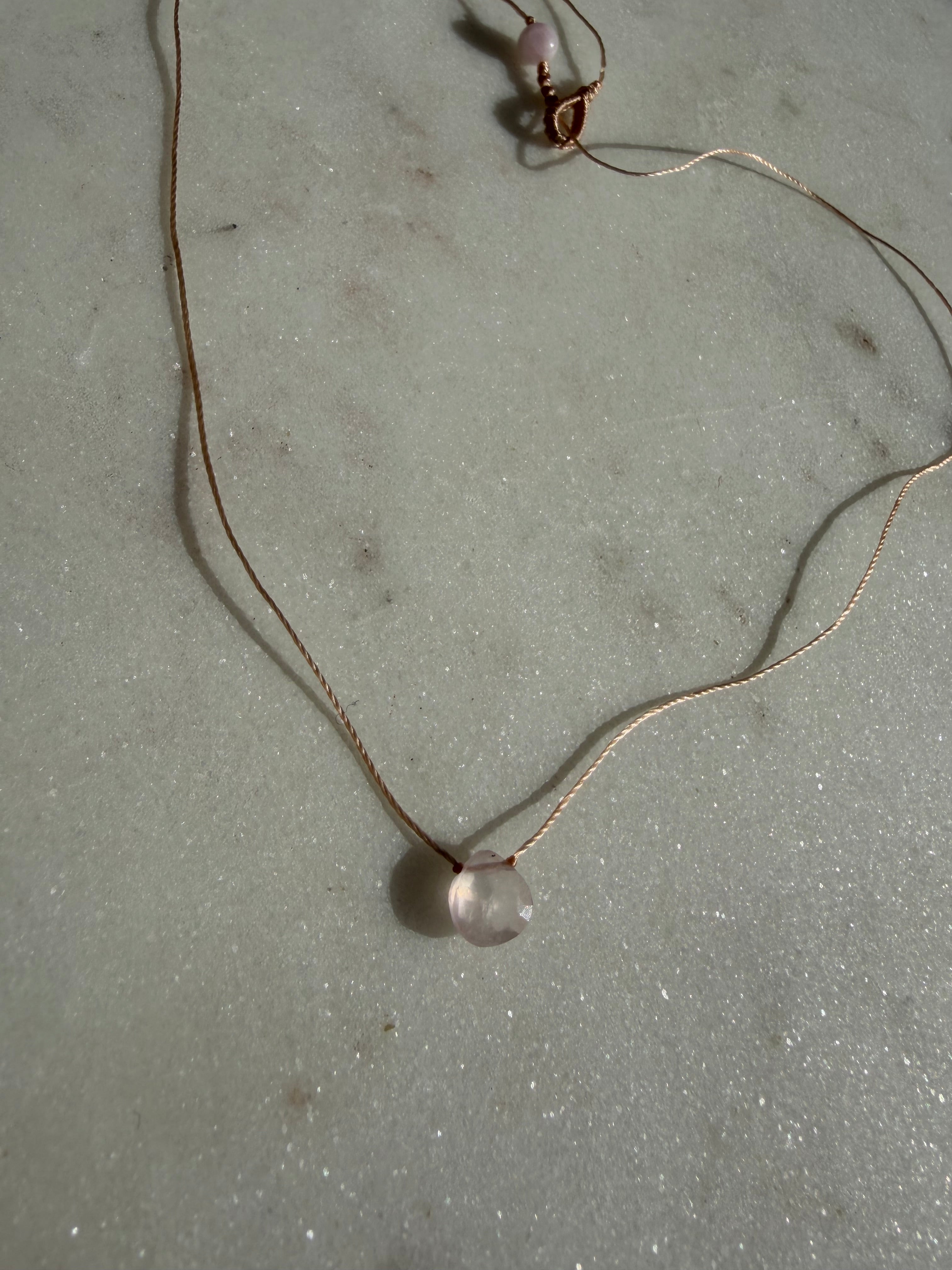 Rose Quartz Drop | Necklaces