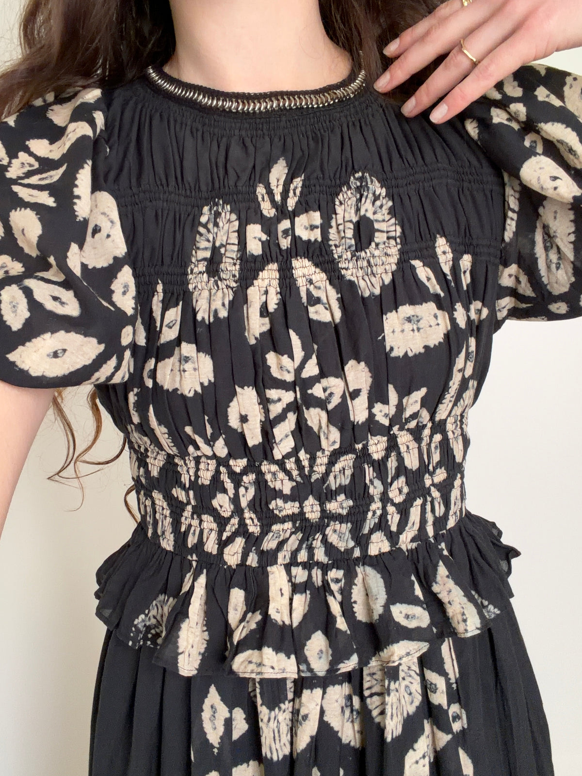 Batik Floral Midi Dress