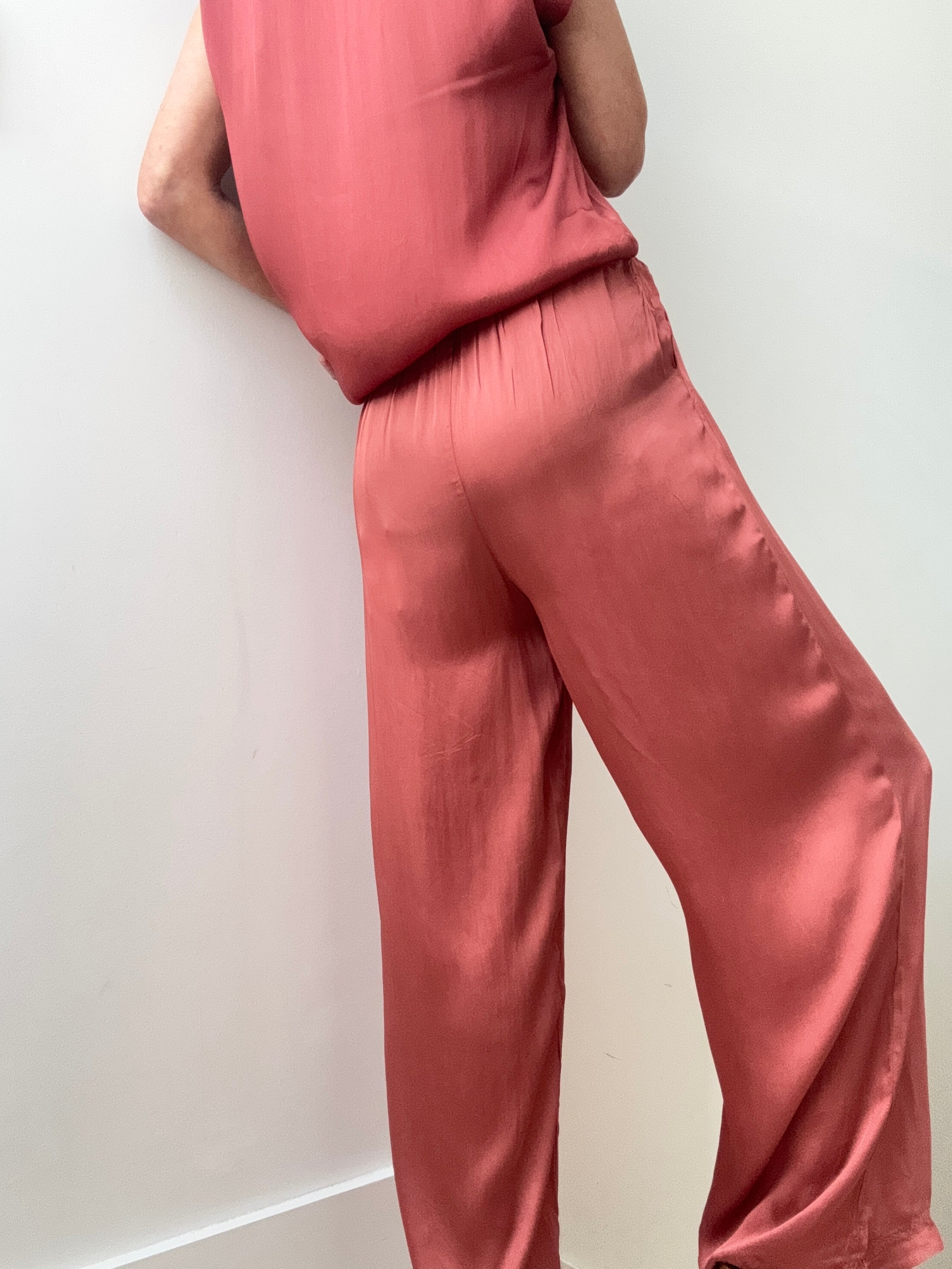 Wide Leg Pants Rust