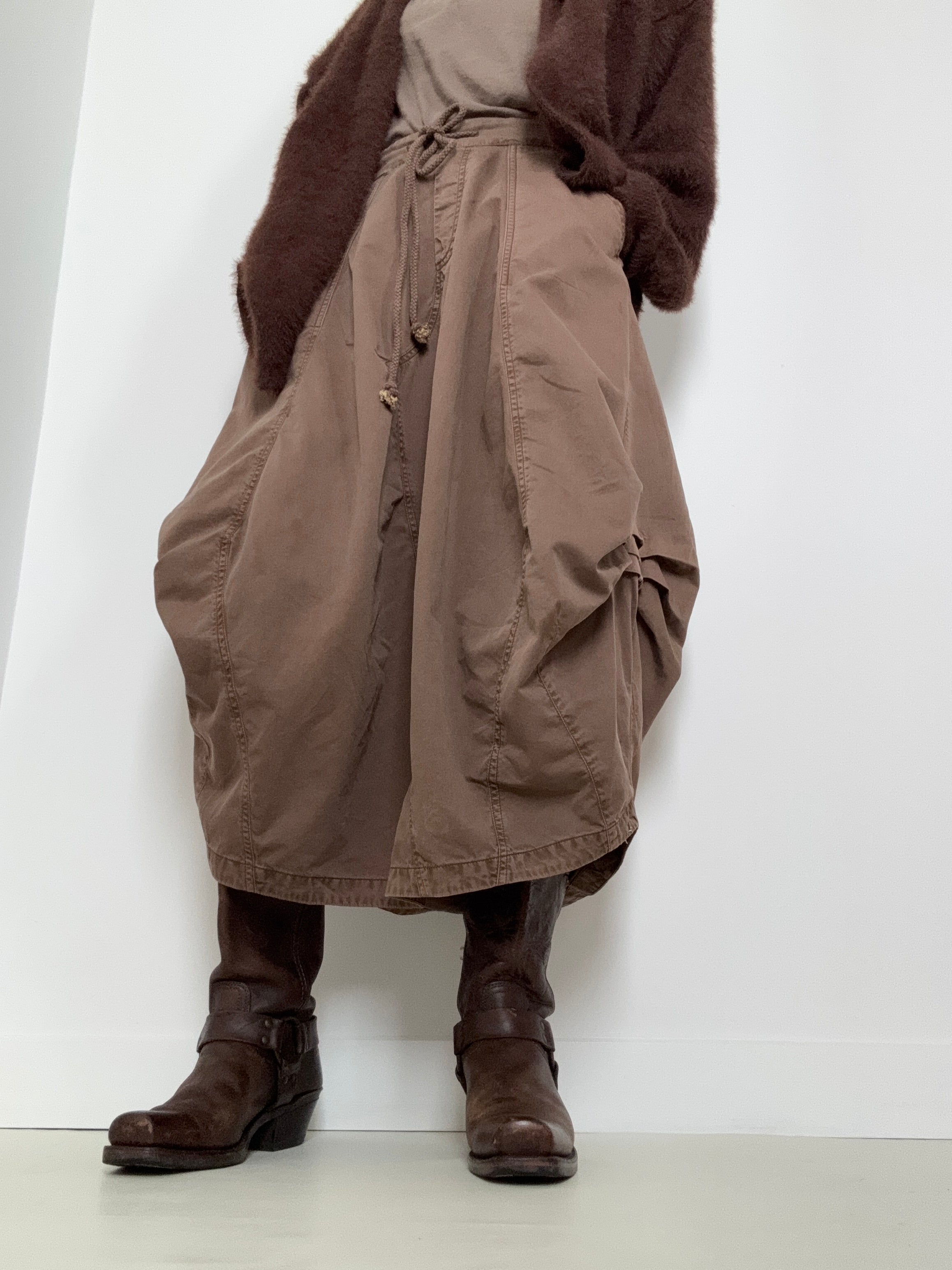 Willow Poplin Maxi Skirt Chocolate