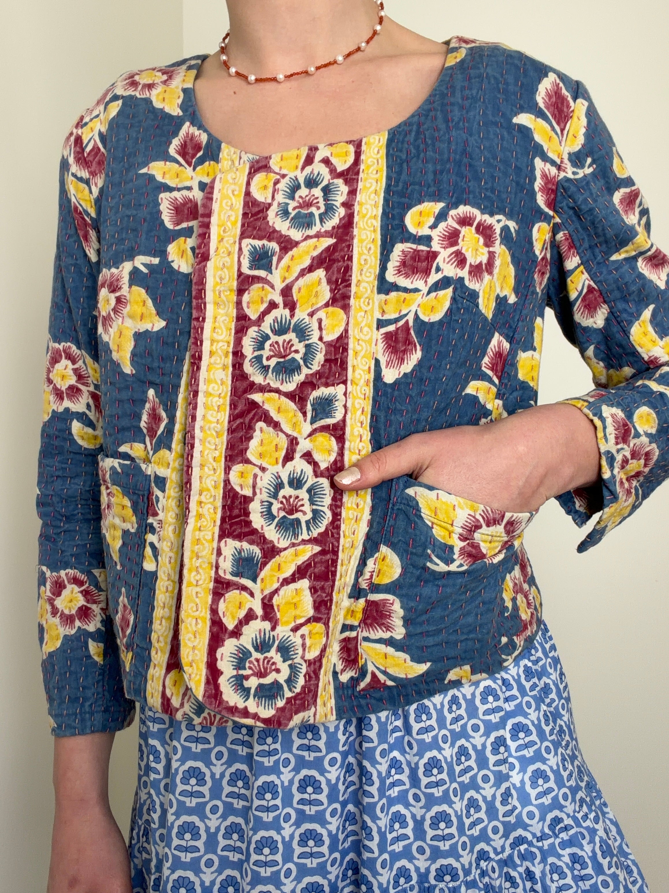 Indigo Folk Jacket