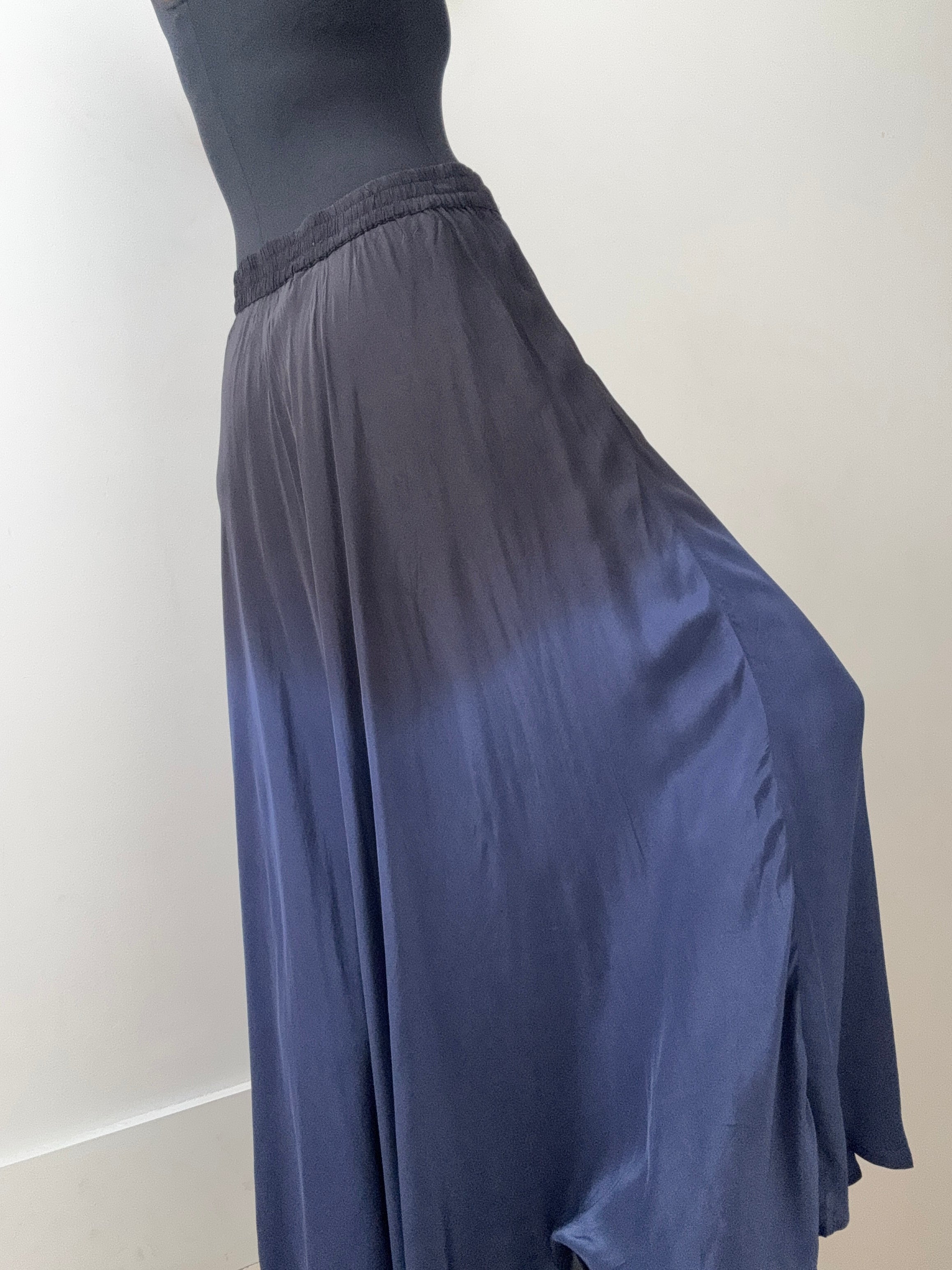 Silk Cezanne Skirt Ombre Blue