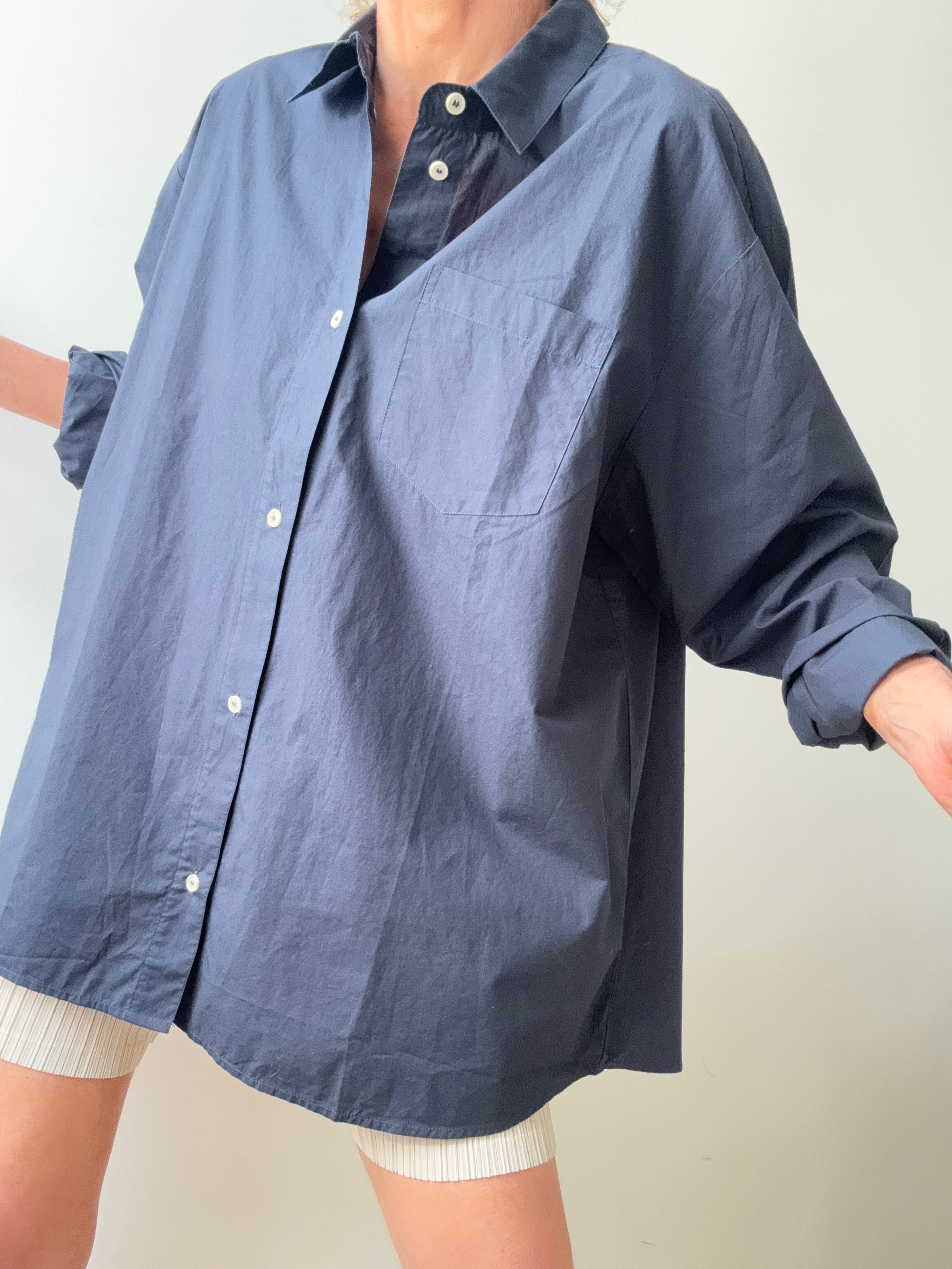 Organic Cotton Edgar Shirt Navy