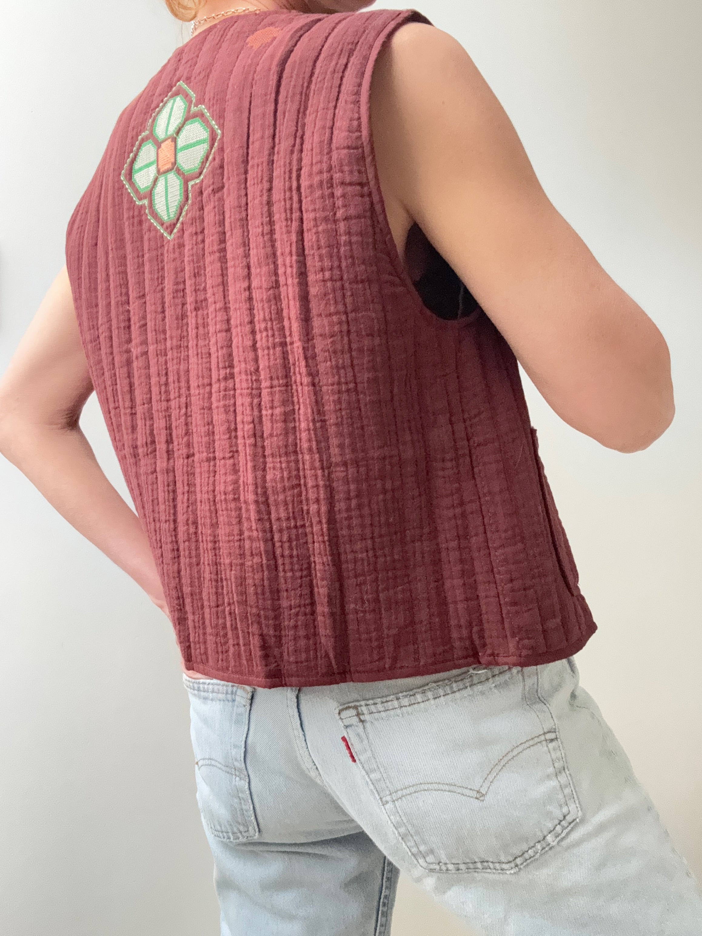 Gilet with Embroidery