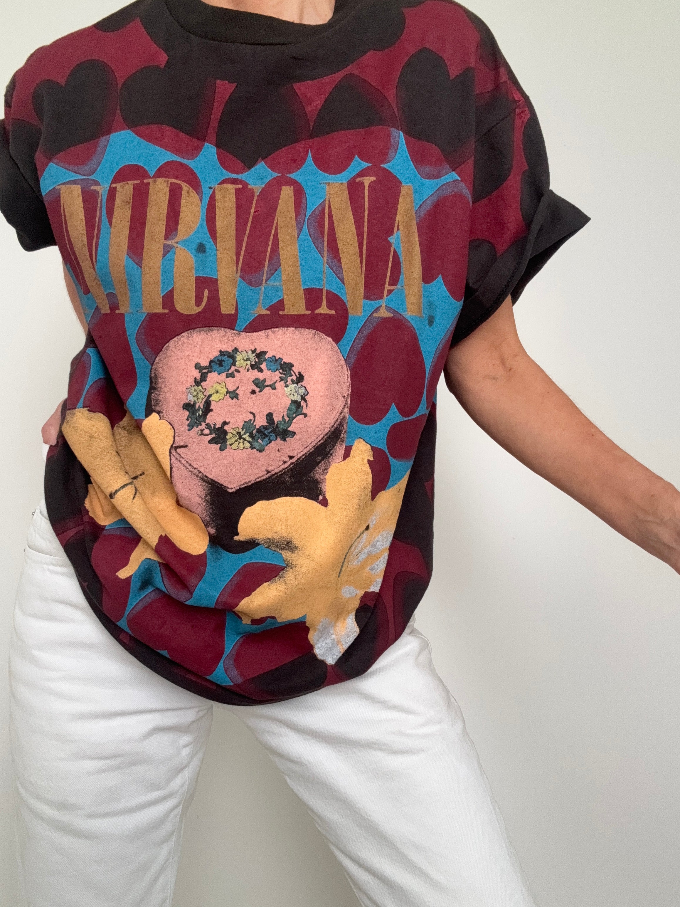 Double Print Nirvana Heart Tee