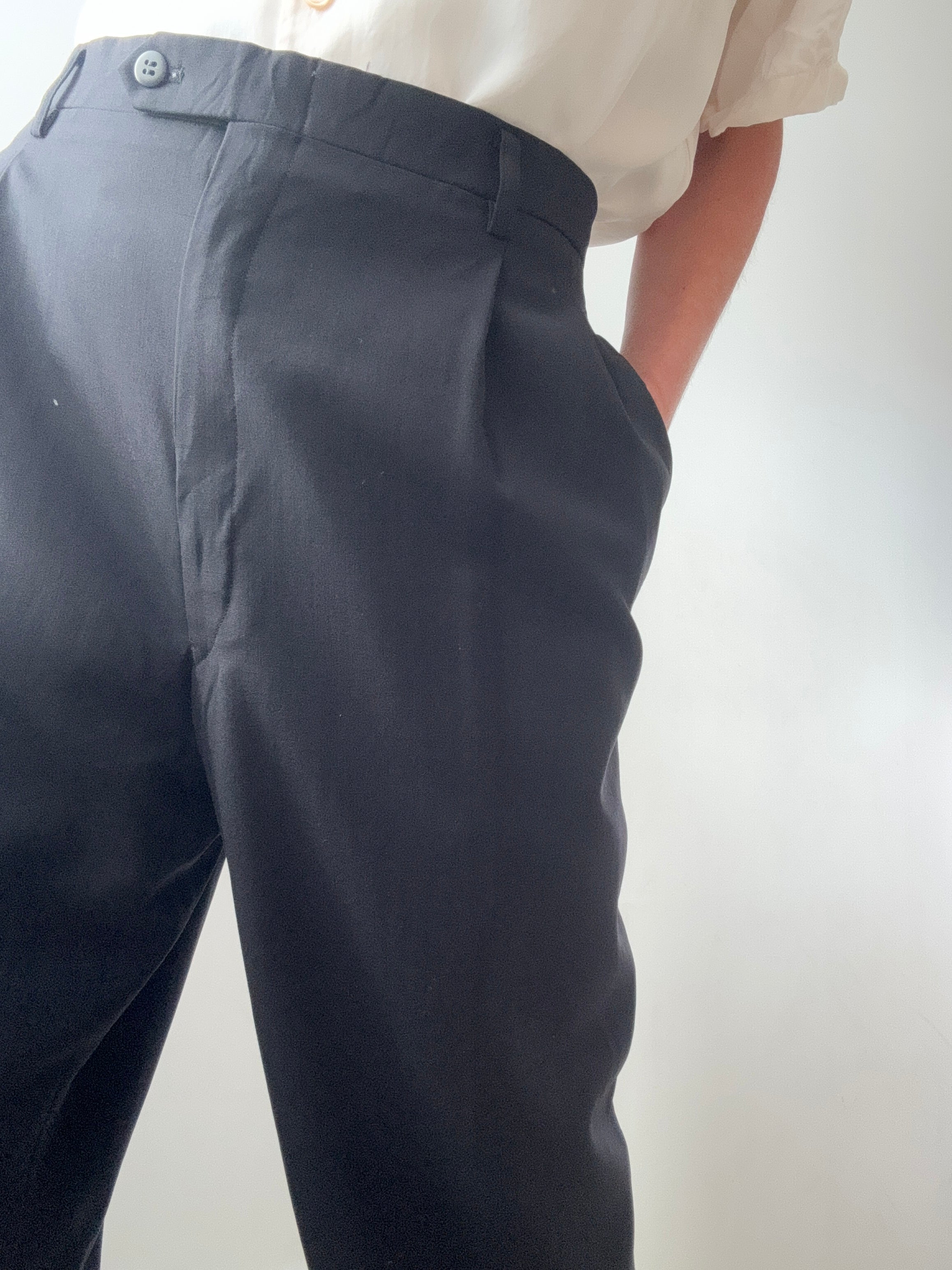 Vintage Black Wool Pants