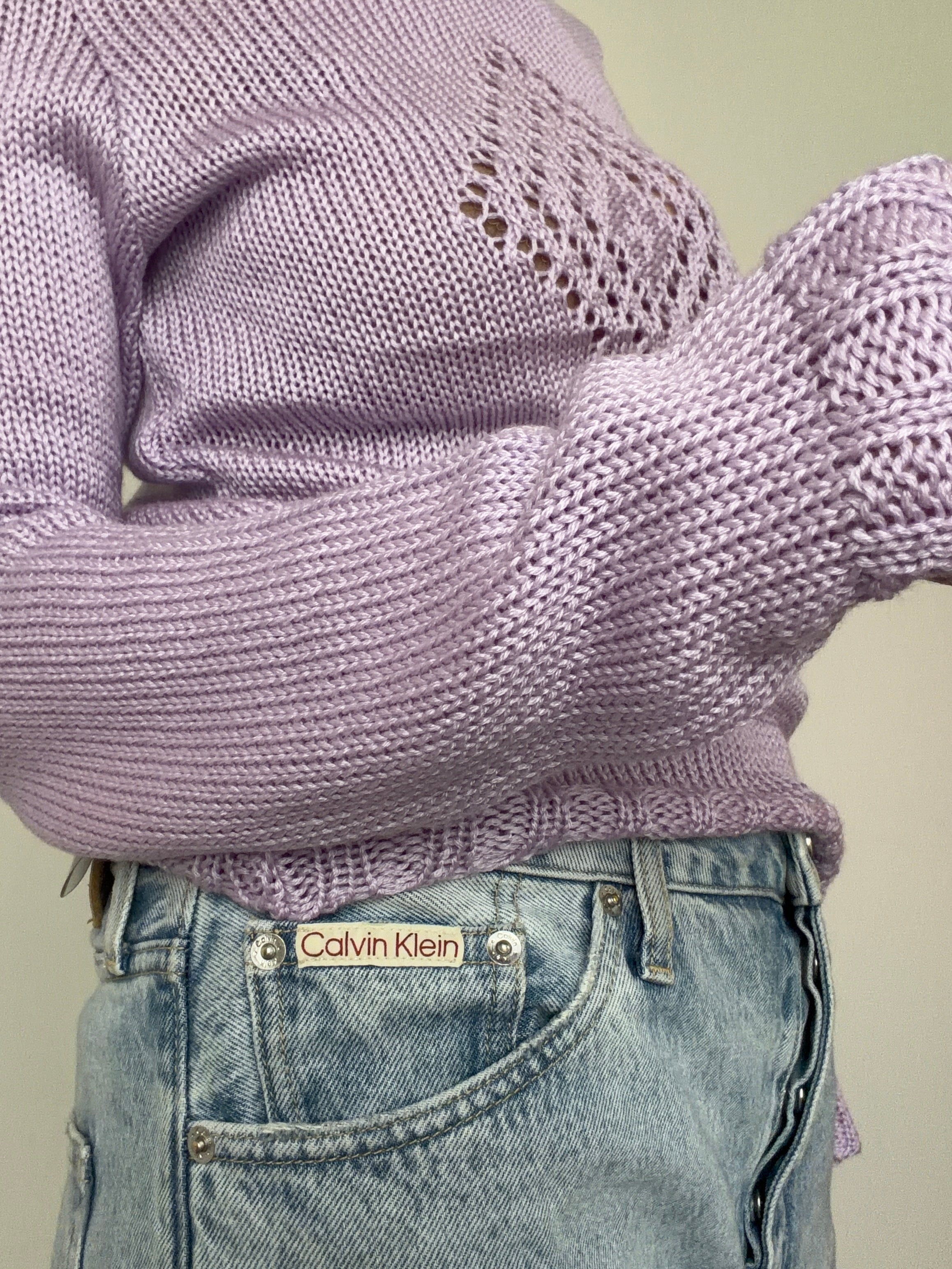 Lilac Diamond Knit