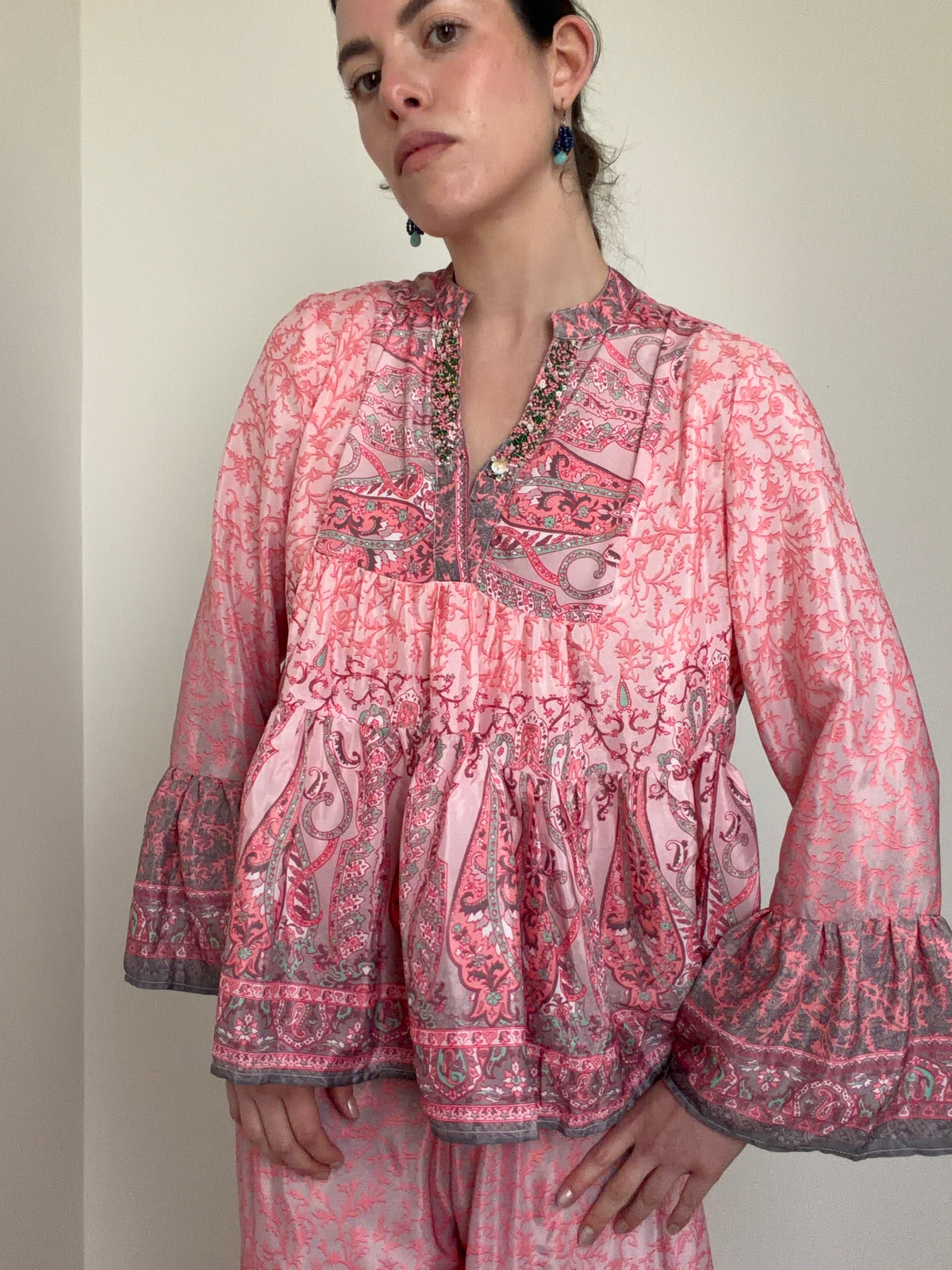 Paisley Blouse Jaipur Rose