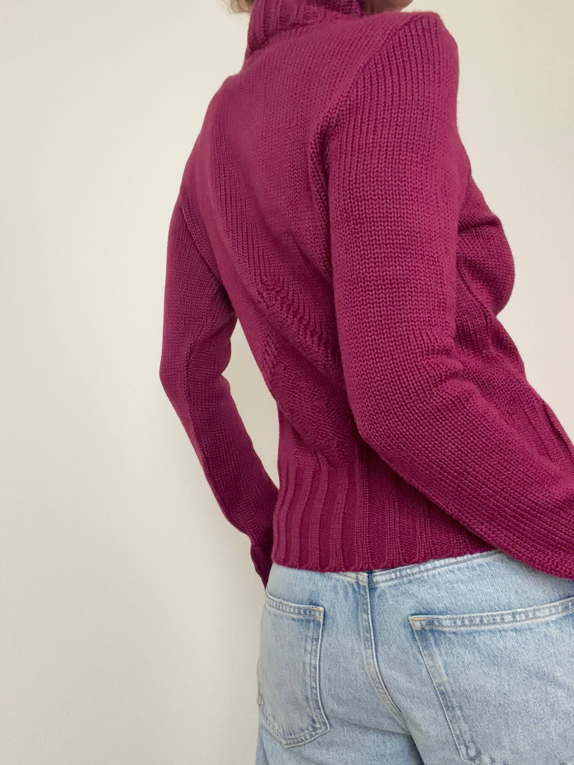 Plum Diamond Knit