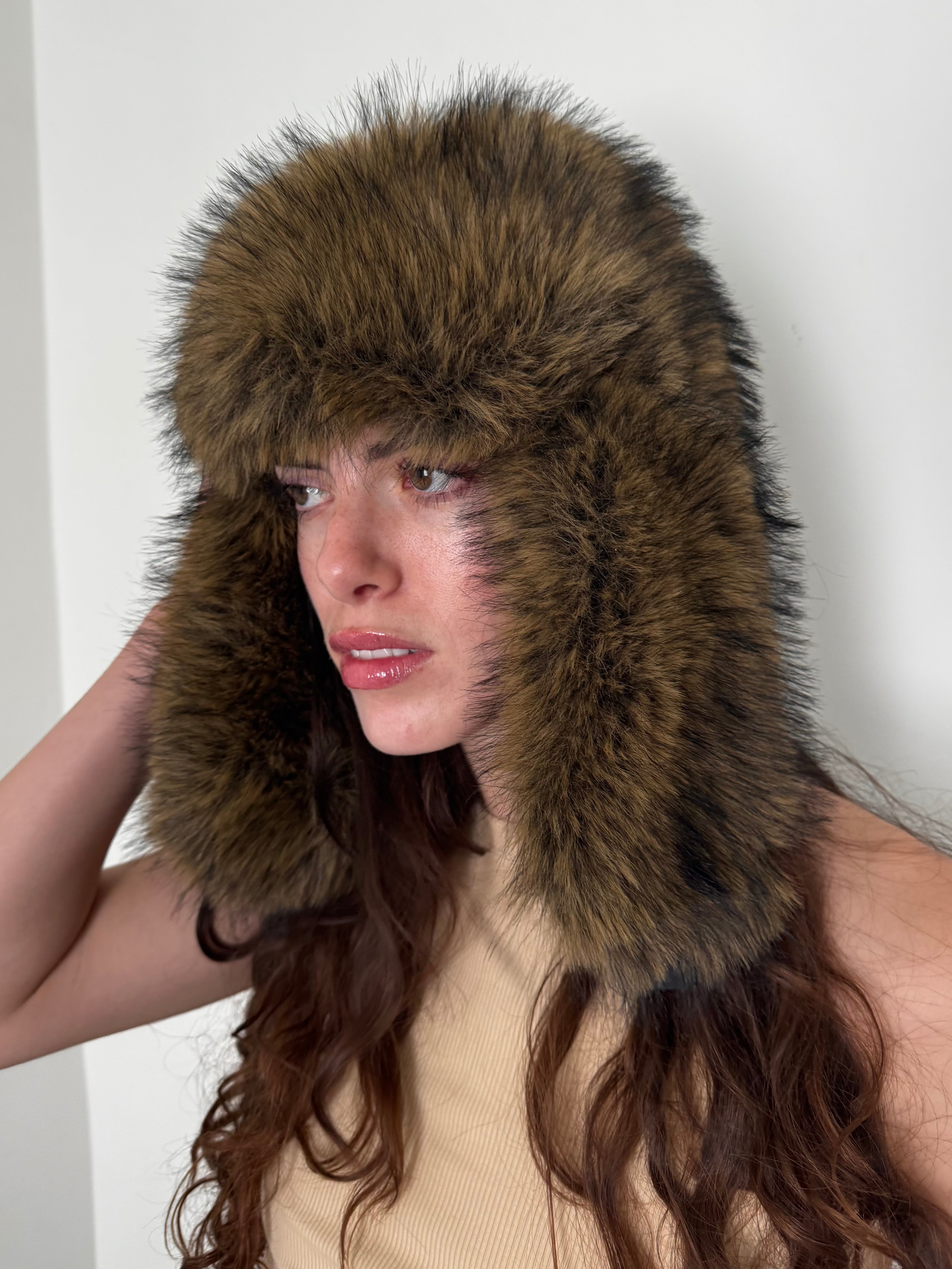 Trapper Hat Two Tone Brown