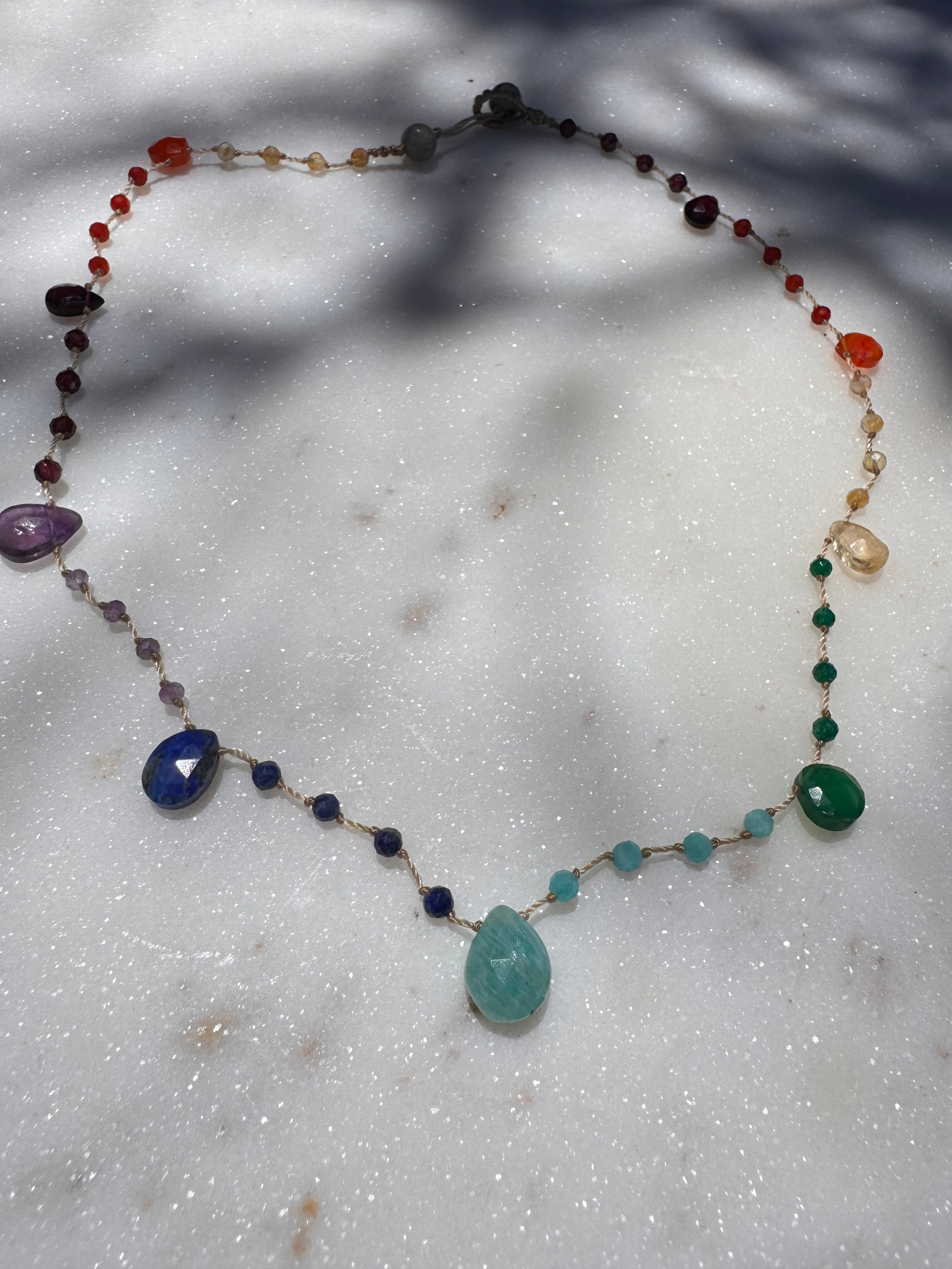 Crystal Drop Chakra Choker