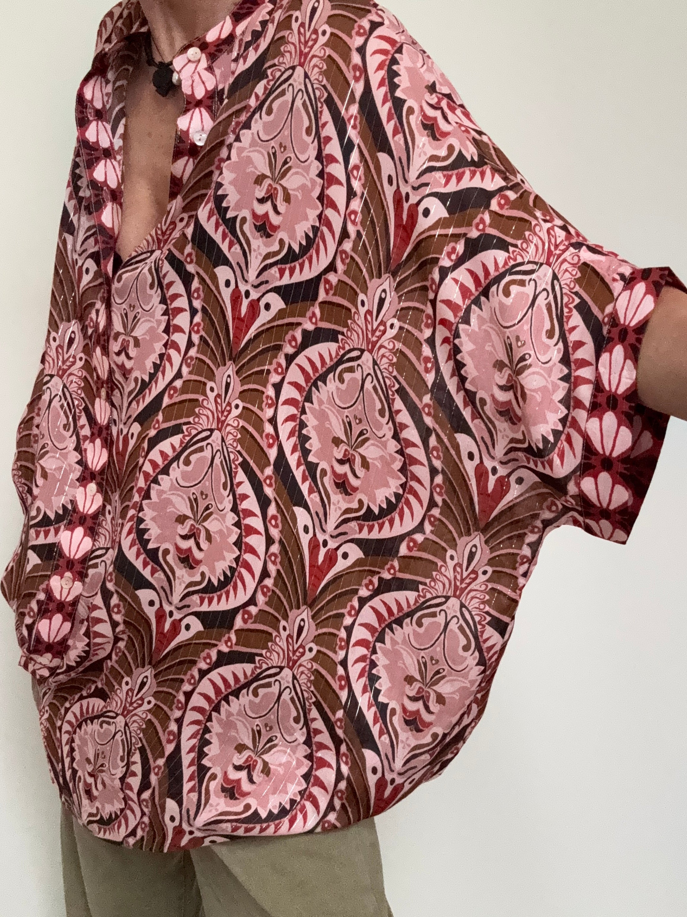 Pineapple Jewelry Metallic Thread Shirt | Shirts