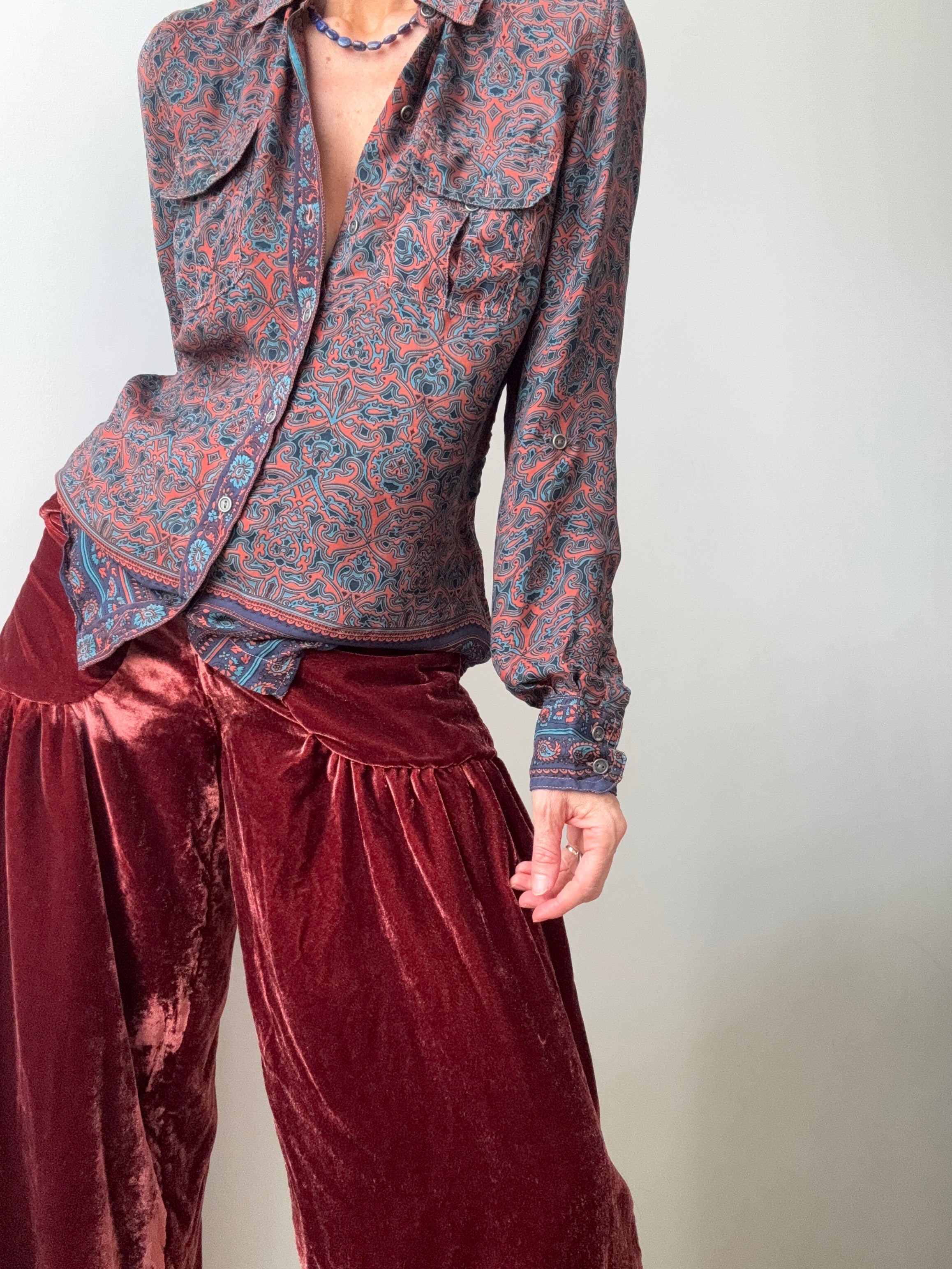 Modern Paisley Silk Shirt | Shirts