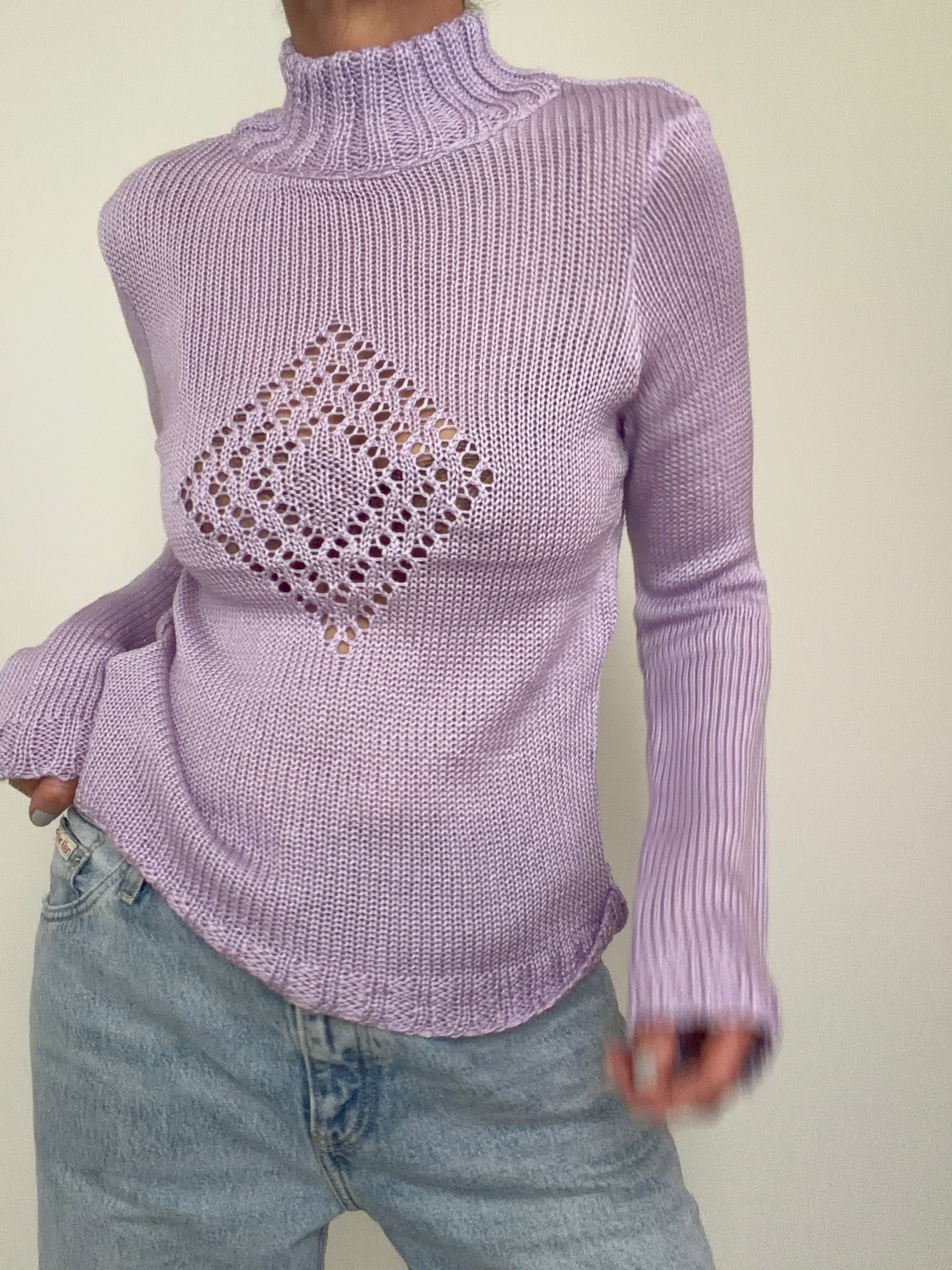 Lilac Diamond Knit