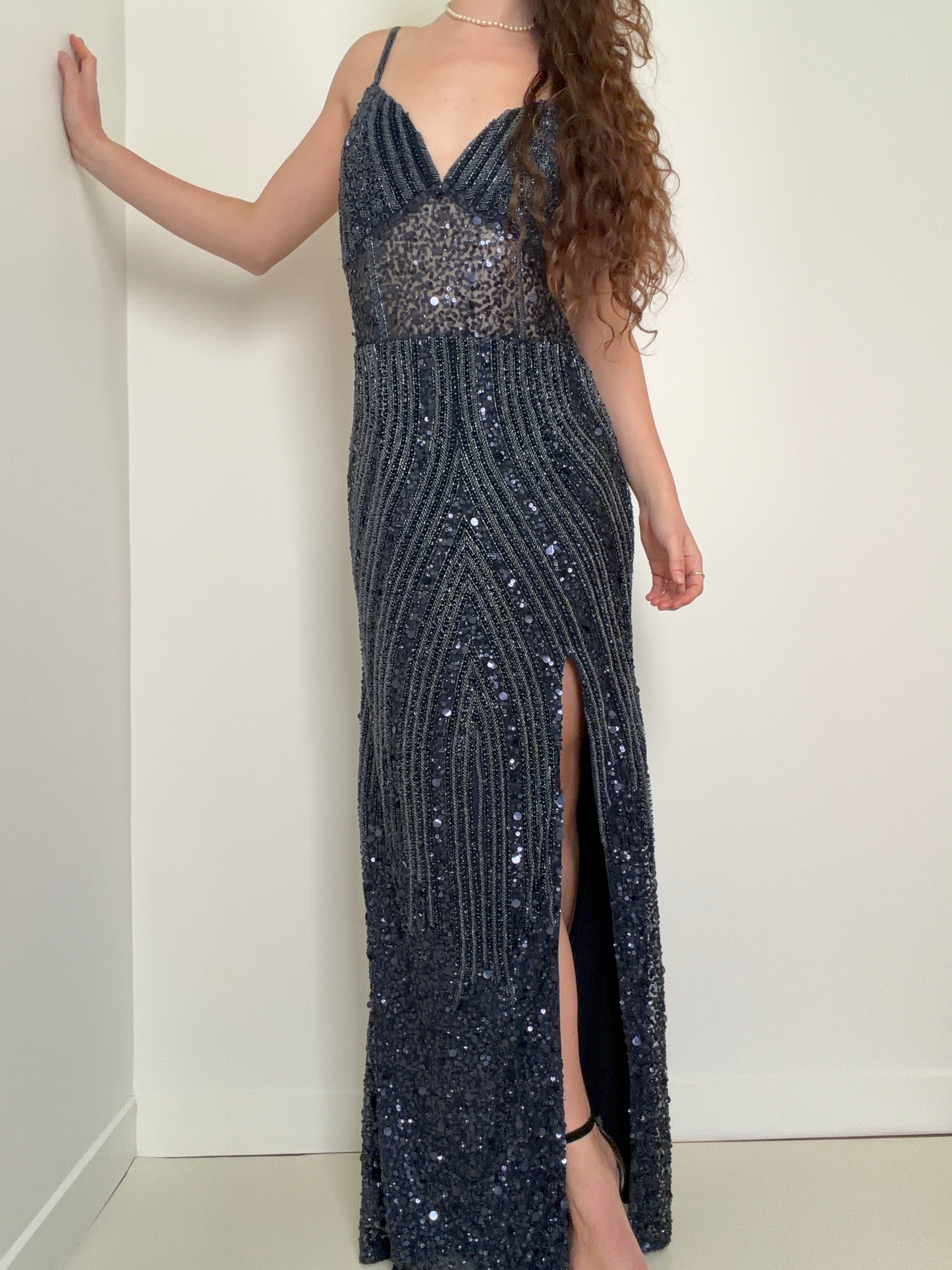 Midnight Maiden Sequin Maxi Dress