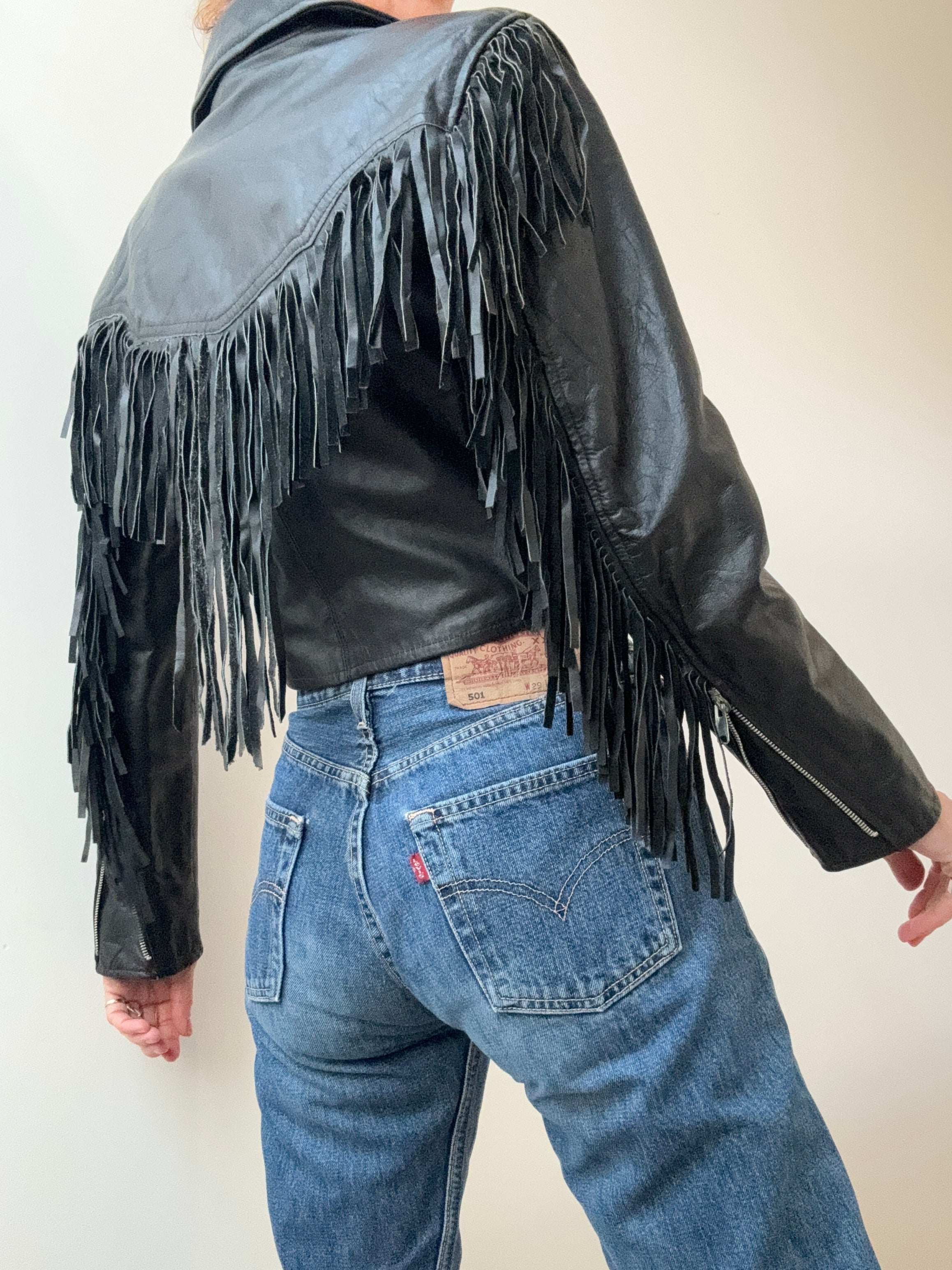 Fidelity Leather Tassel Jacket