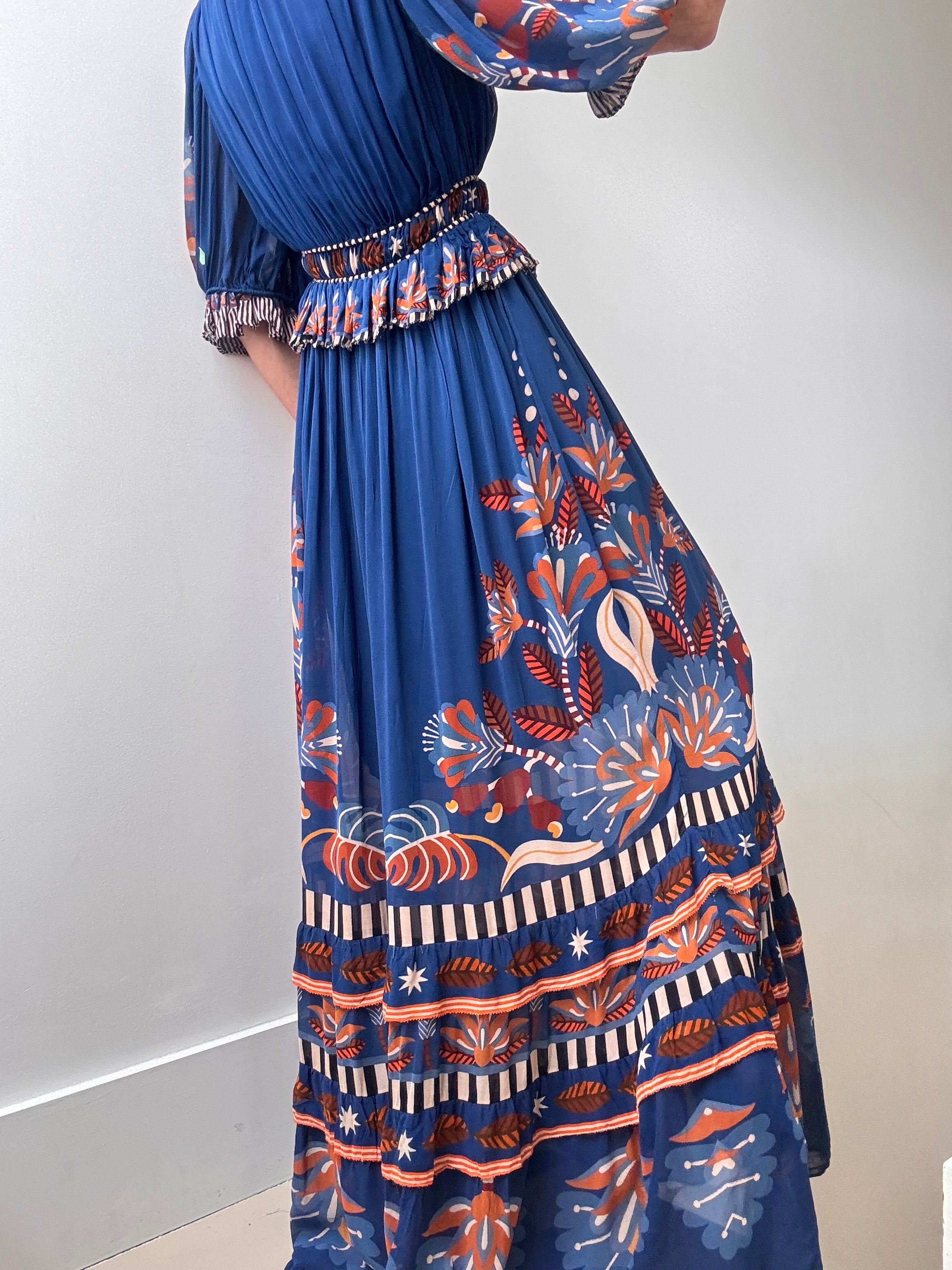 Farm Rio Short Sleeve Maxi Dress