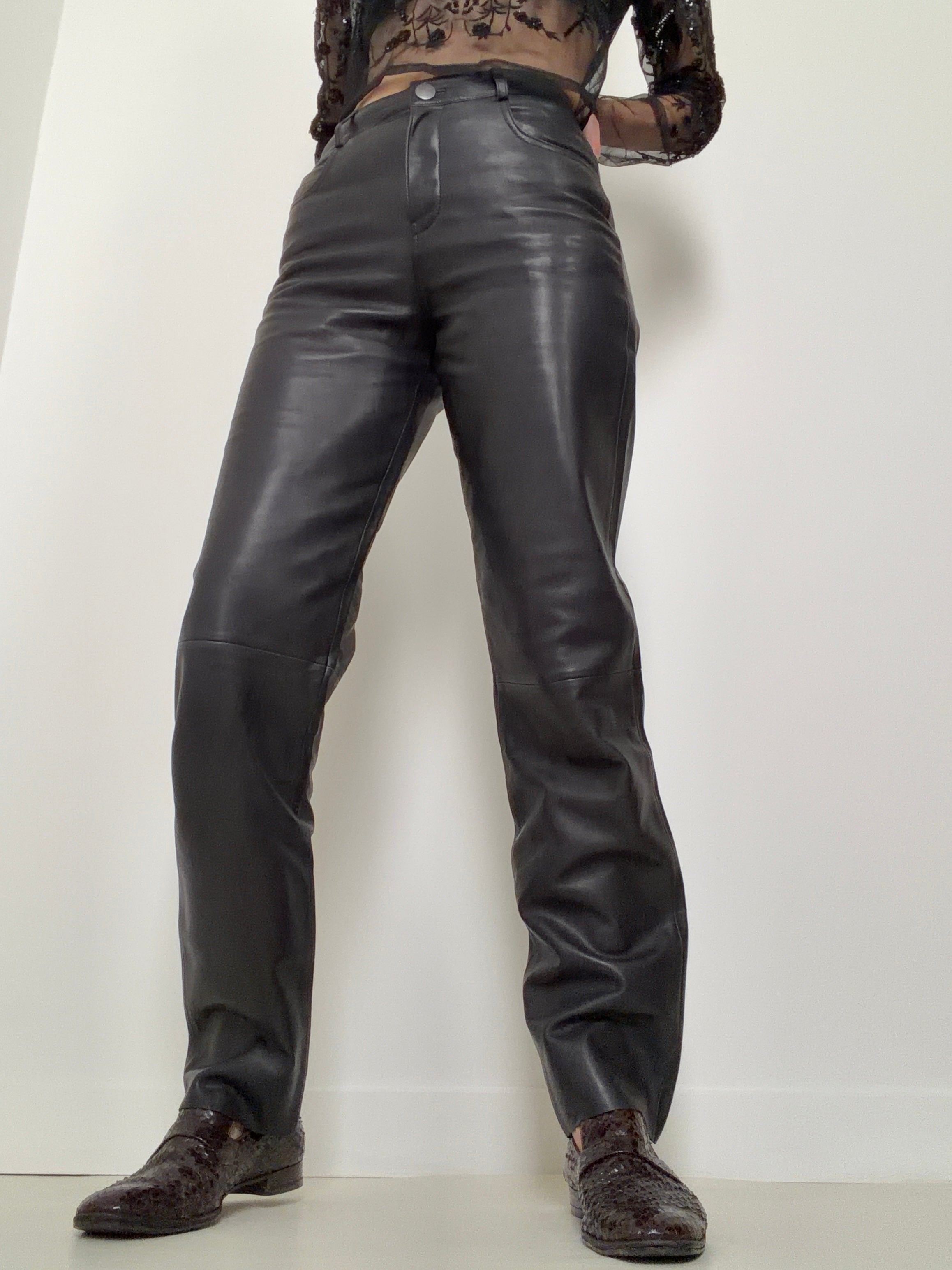 Leather Jean Cut Trousers