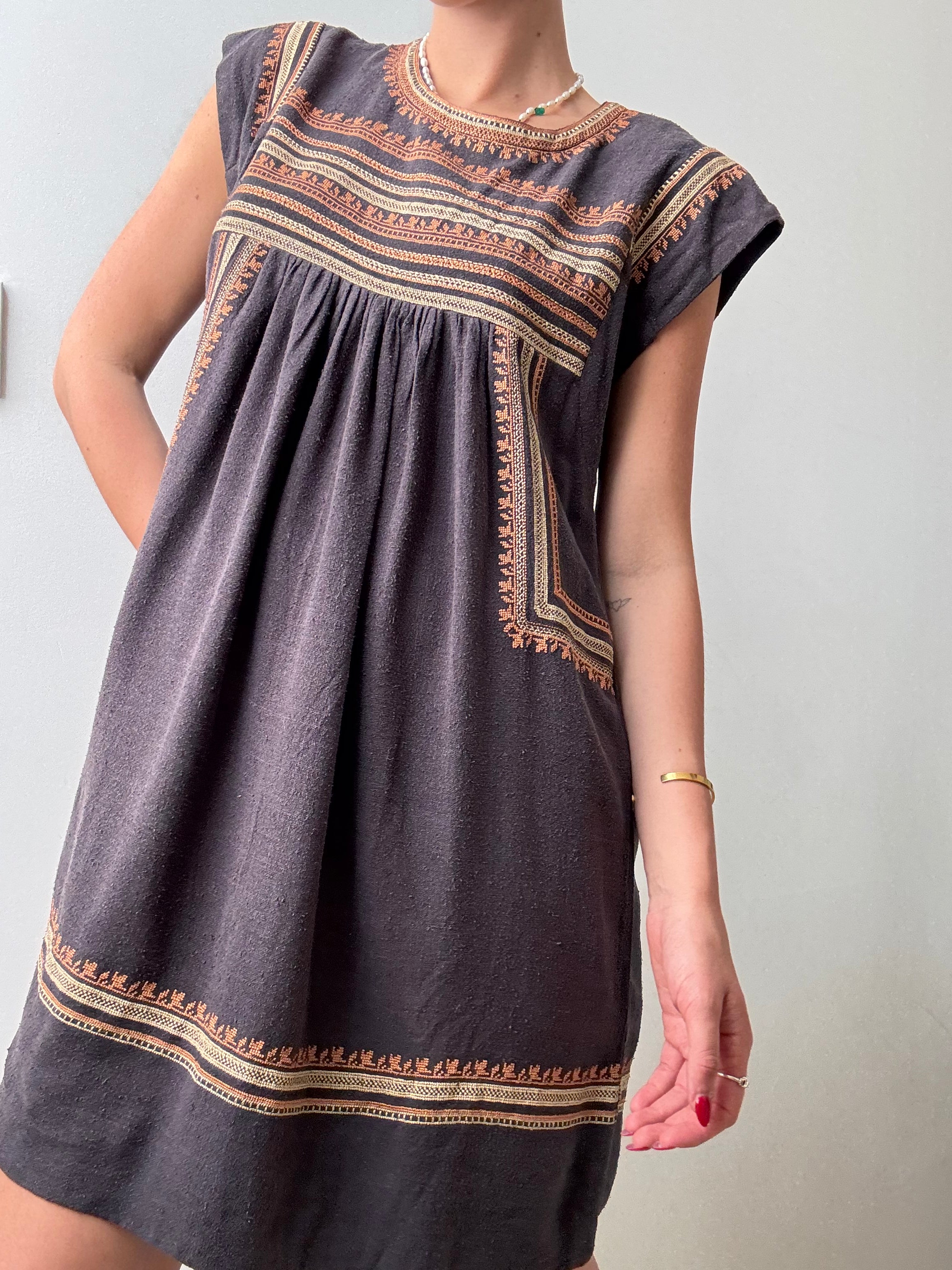 Black Silk Tunic Dress