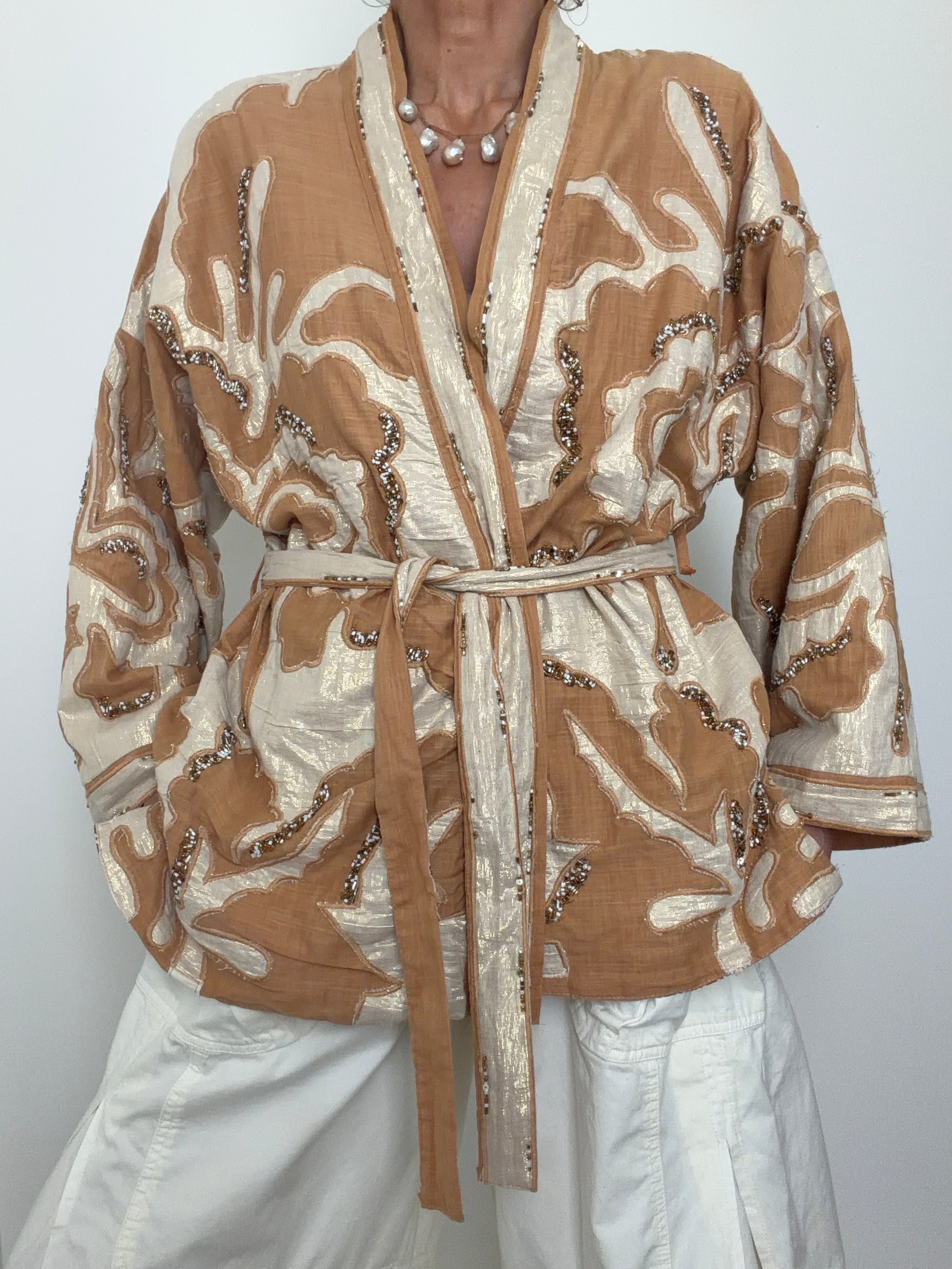 Artisan Beaded Kimono Jacket