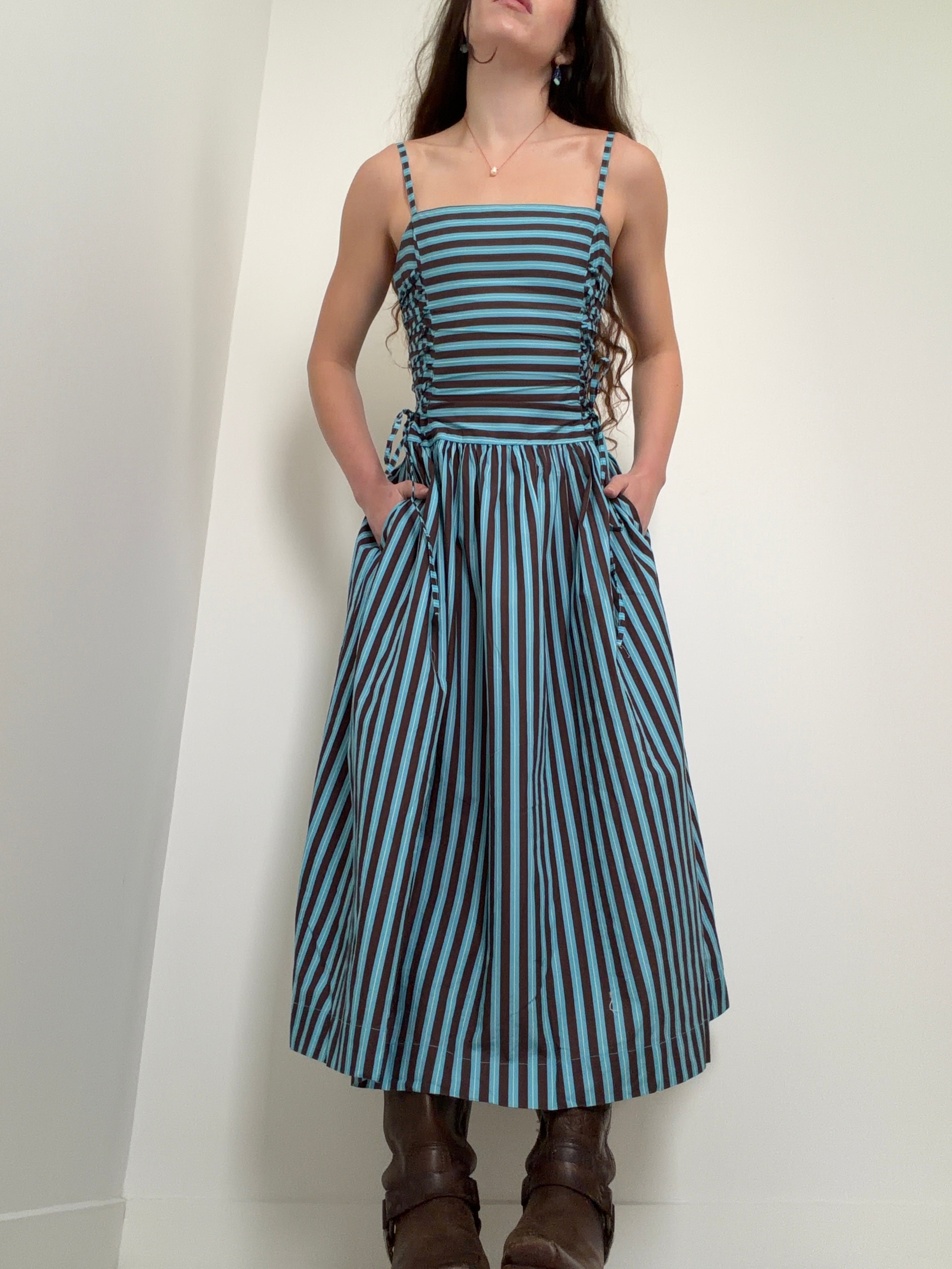 Angelina Stripe Midi Dress