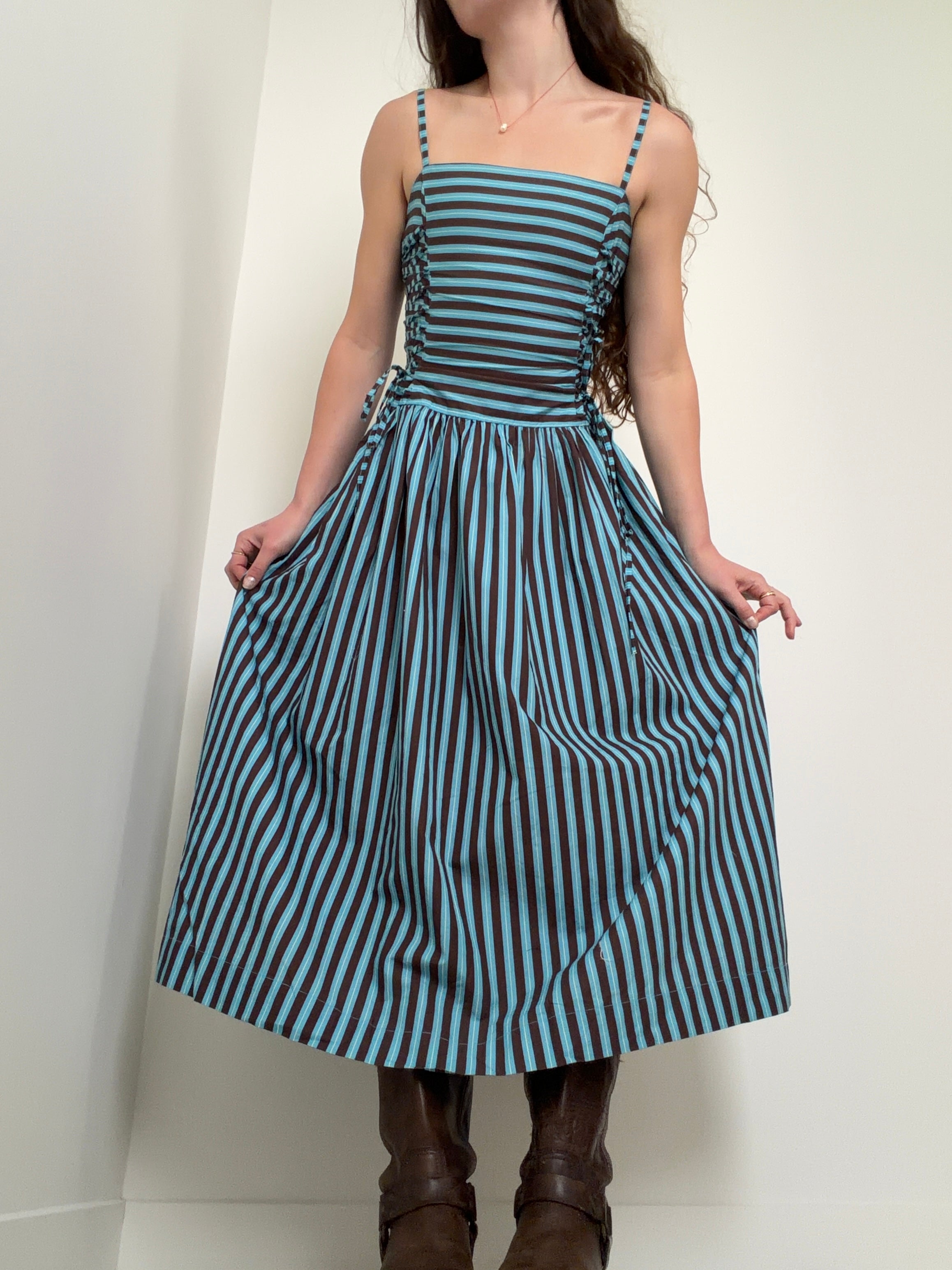 Angelina Stripe Midi Dress