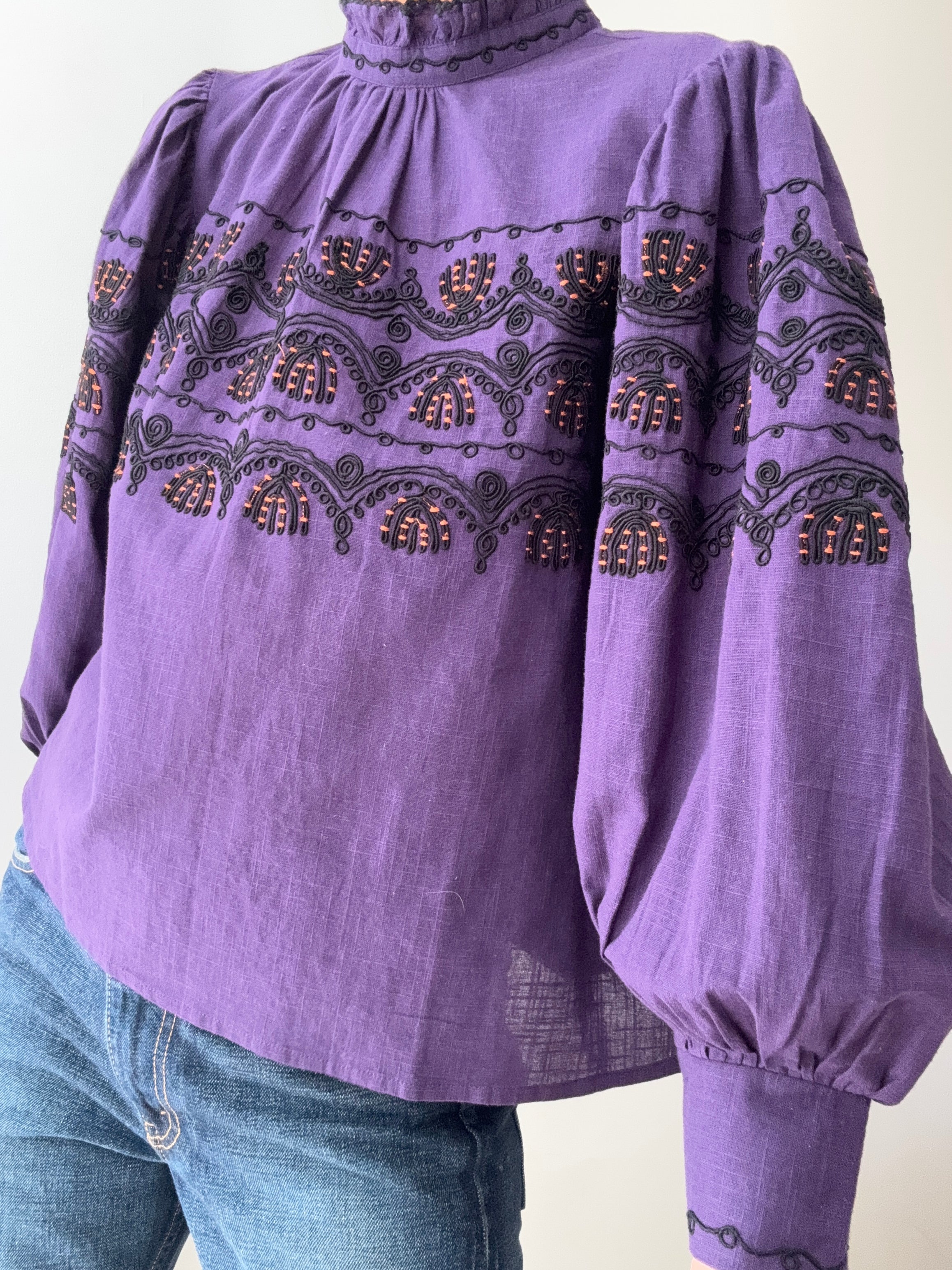 Nelly Tee Blouse Purple | Blouses