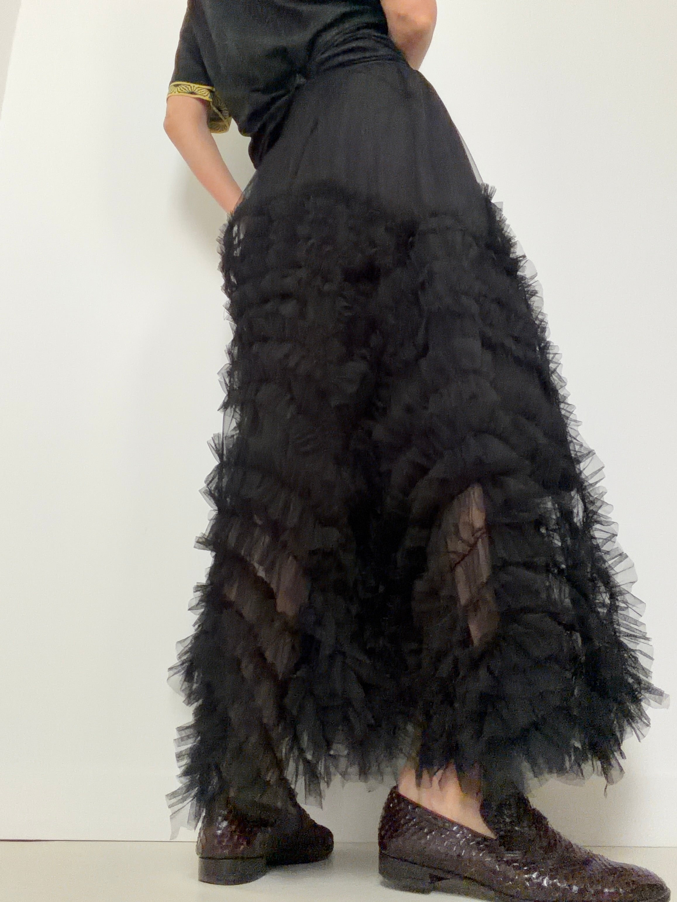 Black Tulle Maxi Skirt