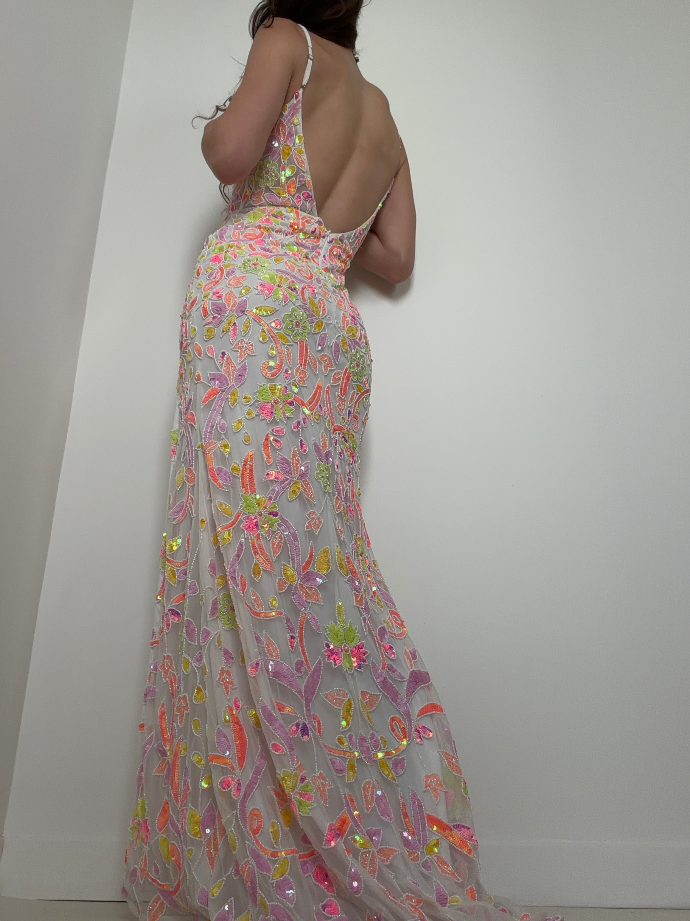 Neon Vis Sequin Maxi Dress